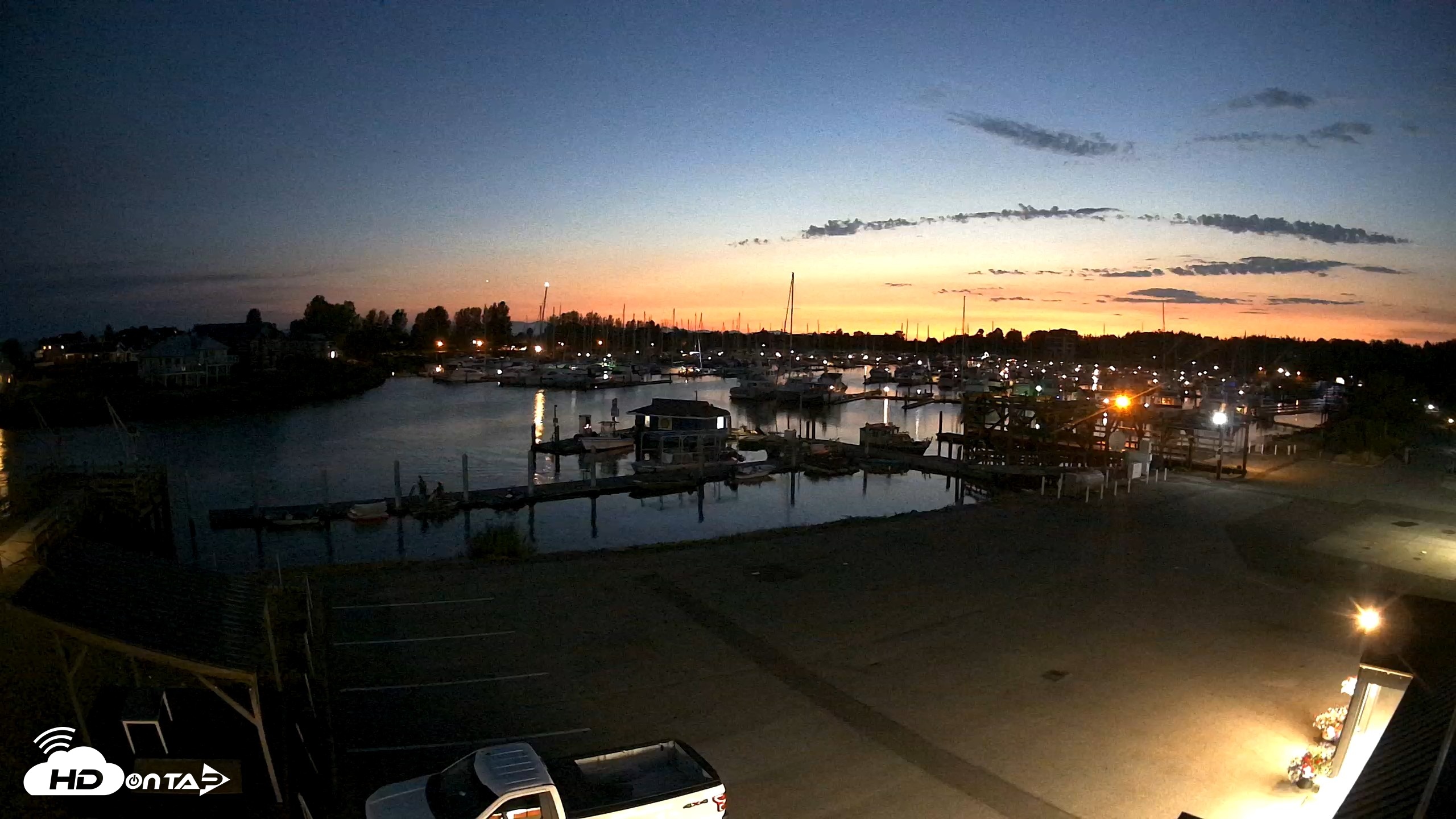 Snapshot of Point Roberts Marina NW Live Webcam taken Aug 12, 2026, 9:29pm PDT