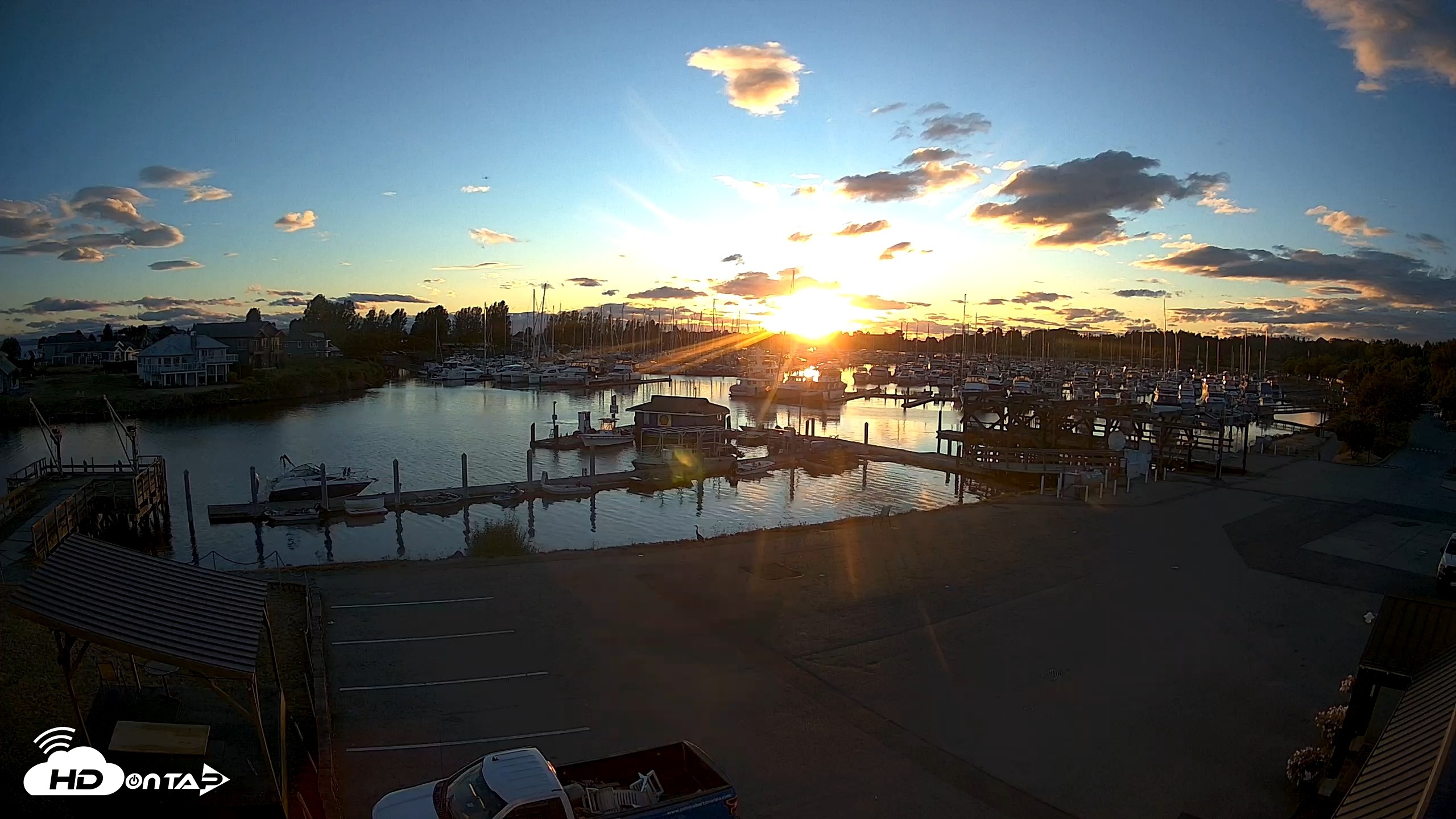 Snapshot of Point Roberts Marina NW Live Webcam taken Aug 27, 2026, 7:51pm PDT