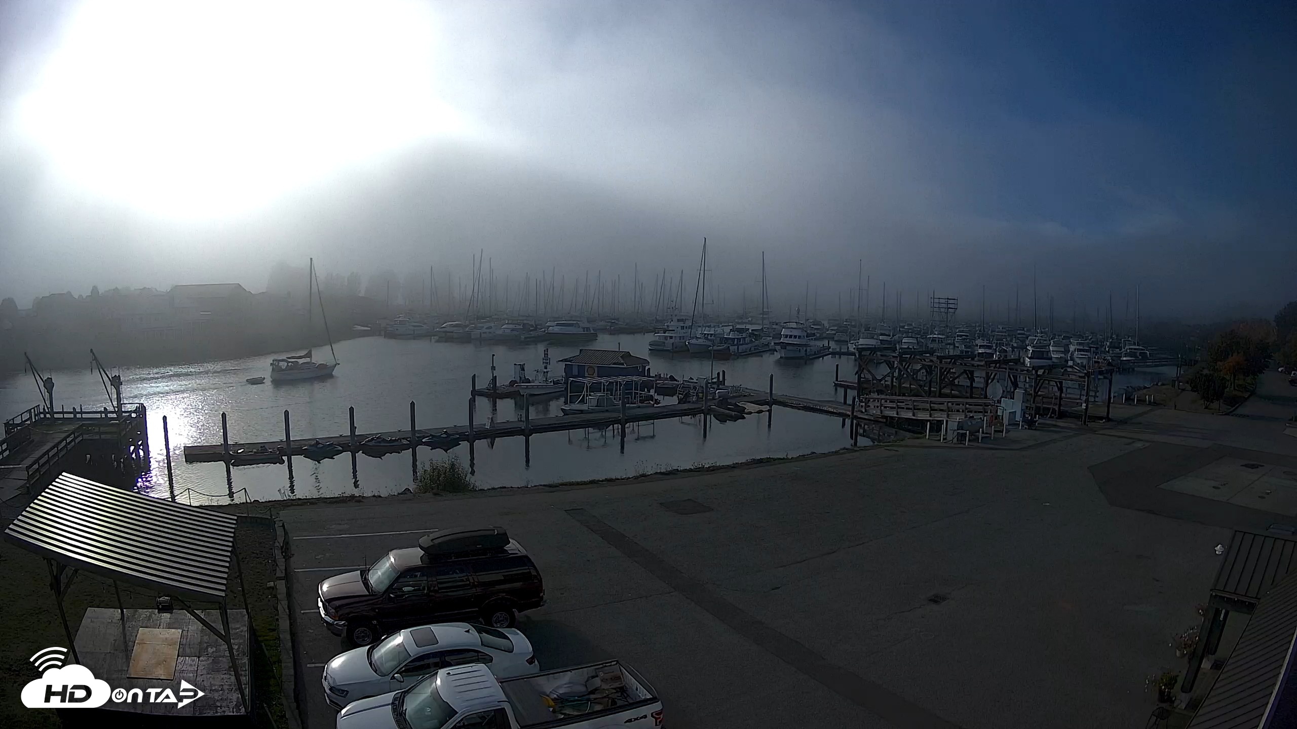 Snapshot of Point Roberts Marina NW Live Webcam taken Oct 7, 2026, 4:25pm PDT