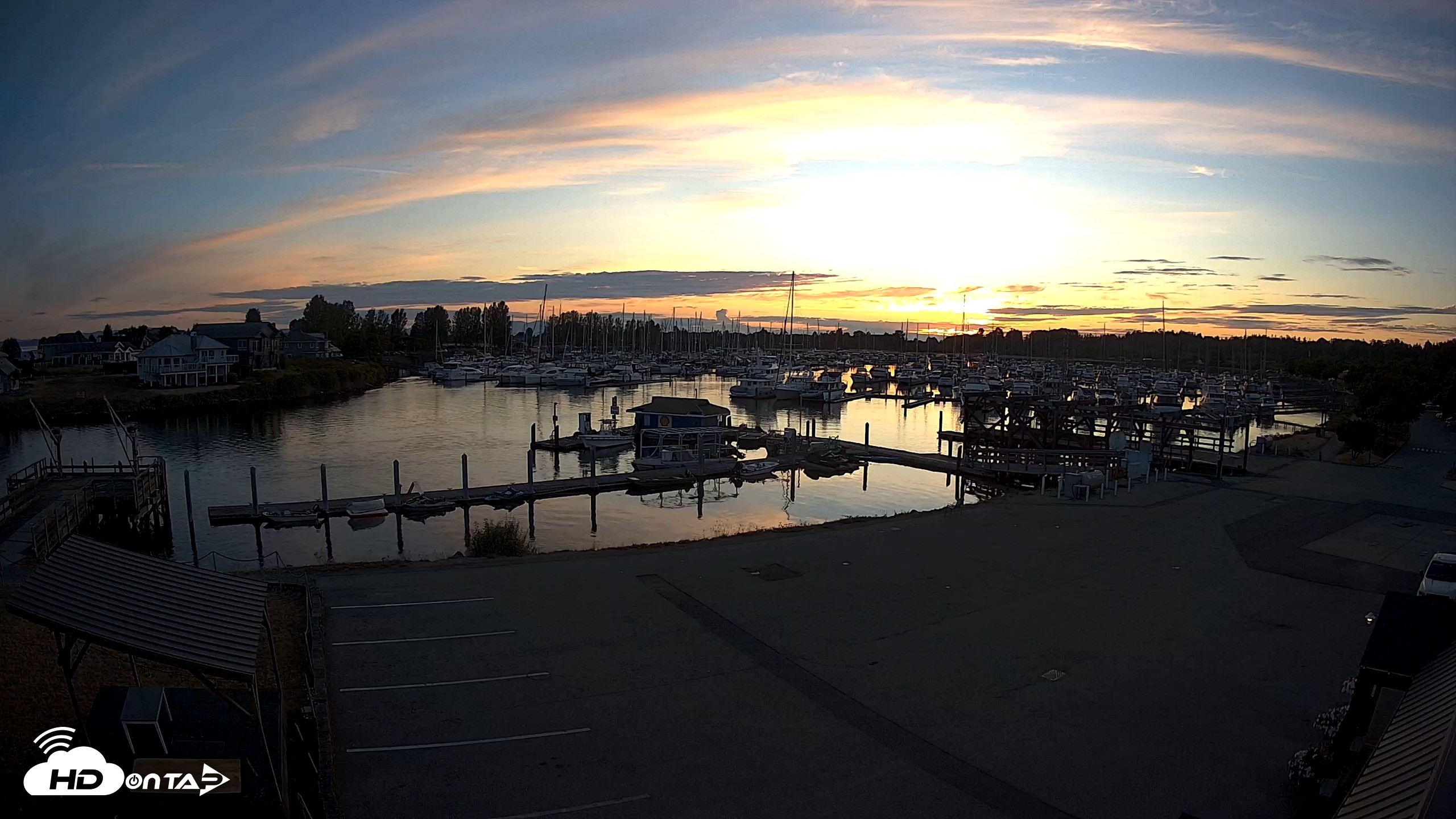 Snapshot of Point Roberts Marina NW Live Webcam taken Aug 11, 2026, 8:31pm PDT