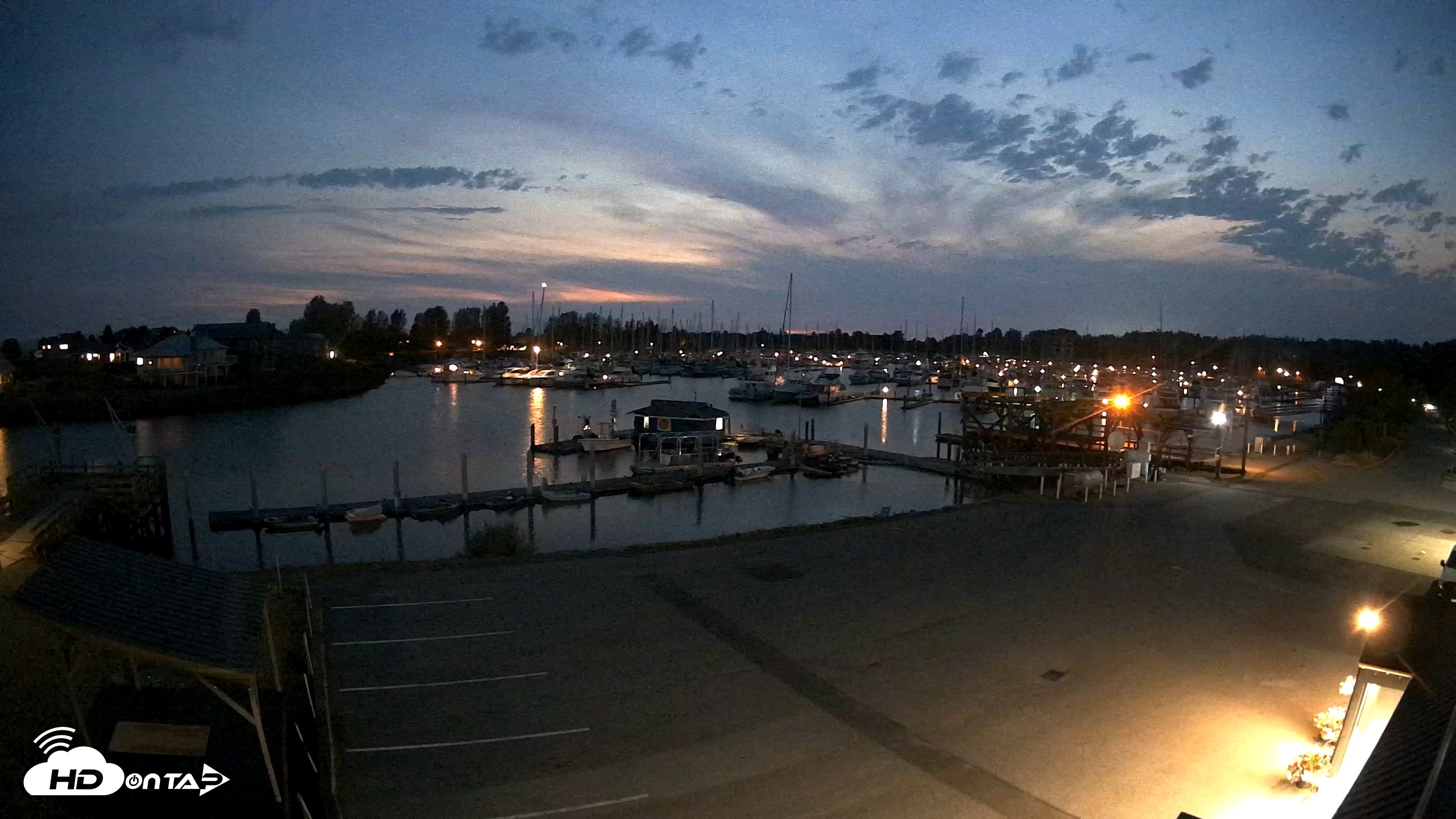 Snapshot of Point Roberts Marina NW Live Webcam taken Aug 25, 2026, 8:56pm PDT