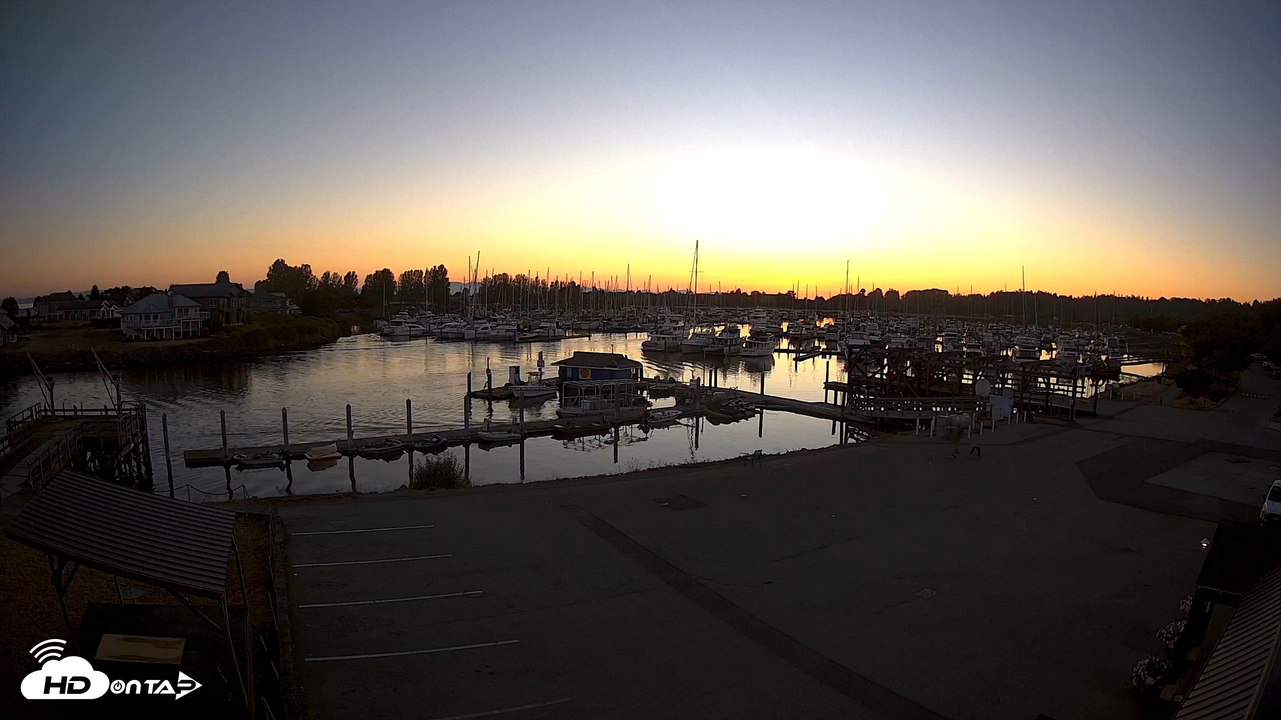 Snapshot of Point Roberts Marina NW Live Webcam taken Aug 20, 2026, 8:19pm PDT
