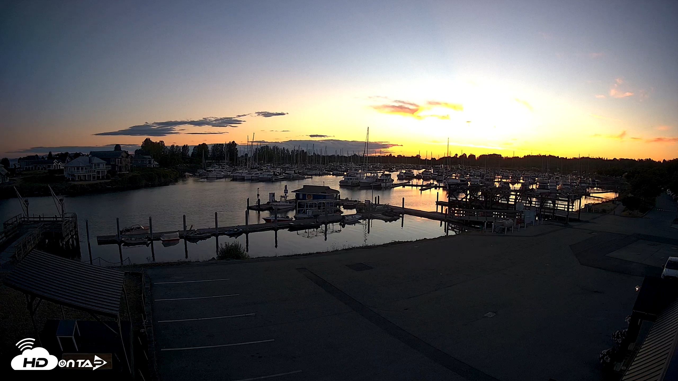 Snapshot of Point Roberts Marina NW Live Webcam taken Aug 2, 2026, 8:57pm PDT