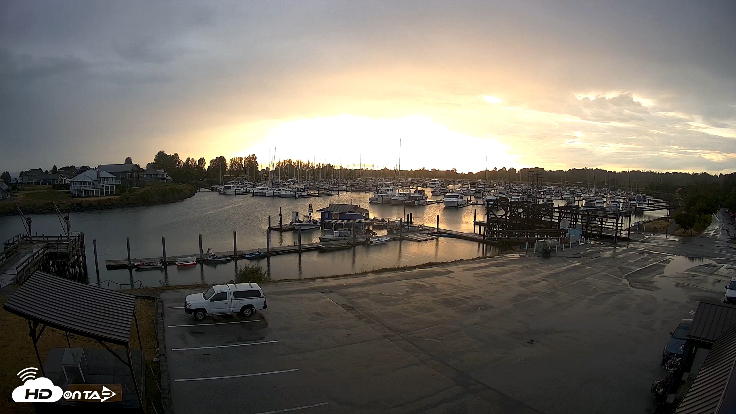Snapshot of Point Roberts Marina NW Live Webcam taken Jul 23, 2026, 7:55pm PDT