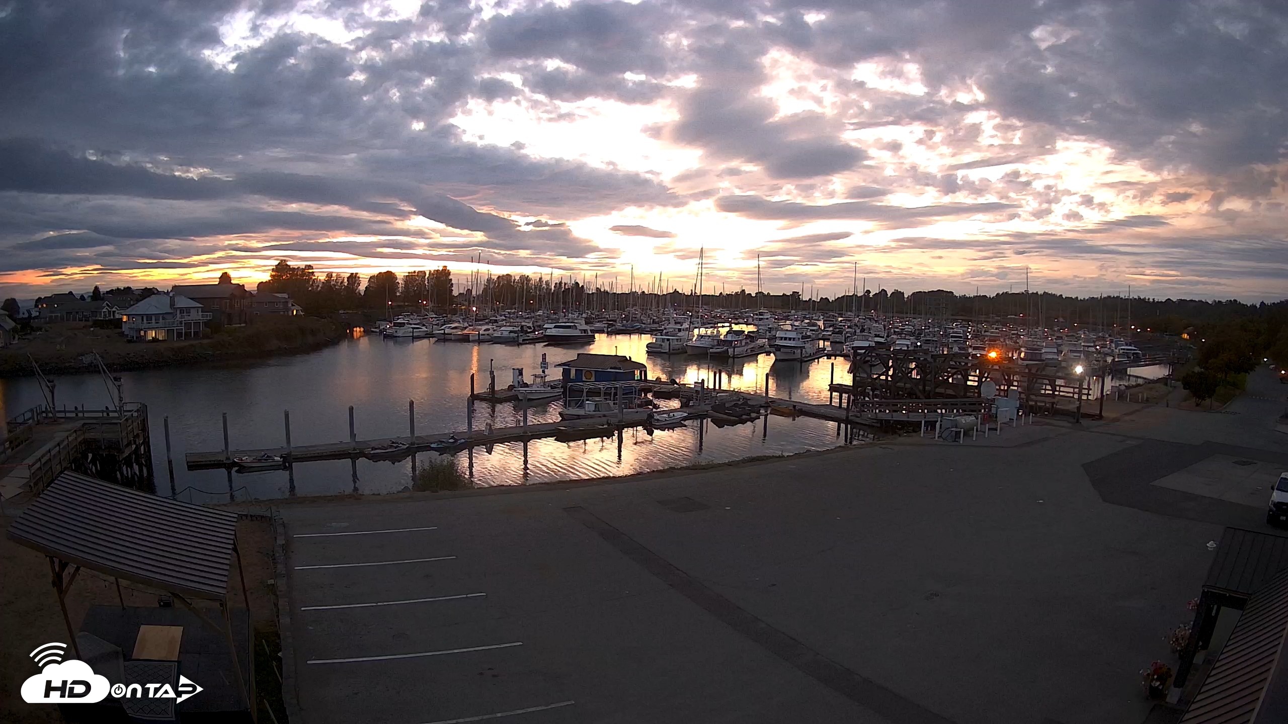Snapshot of Point Roberts Marina NW Live Webcam taken Sep 22, 2026, 7:34pm PDT