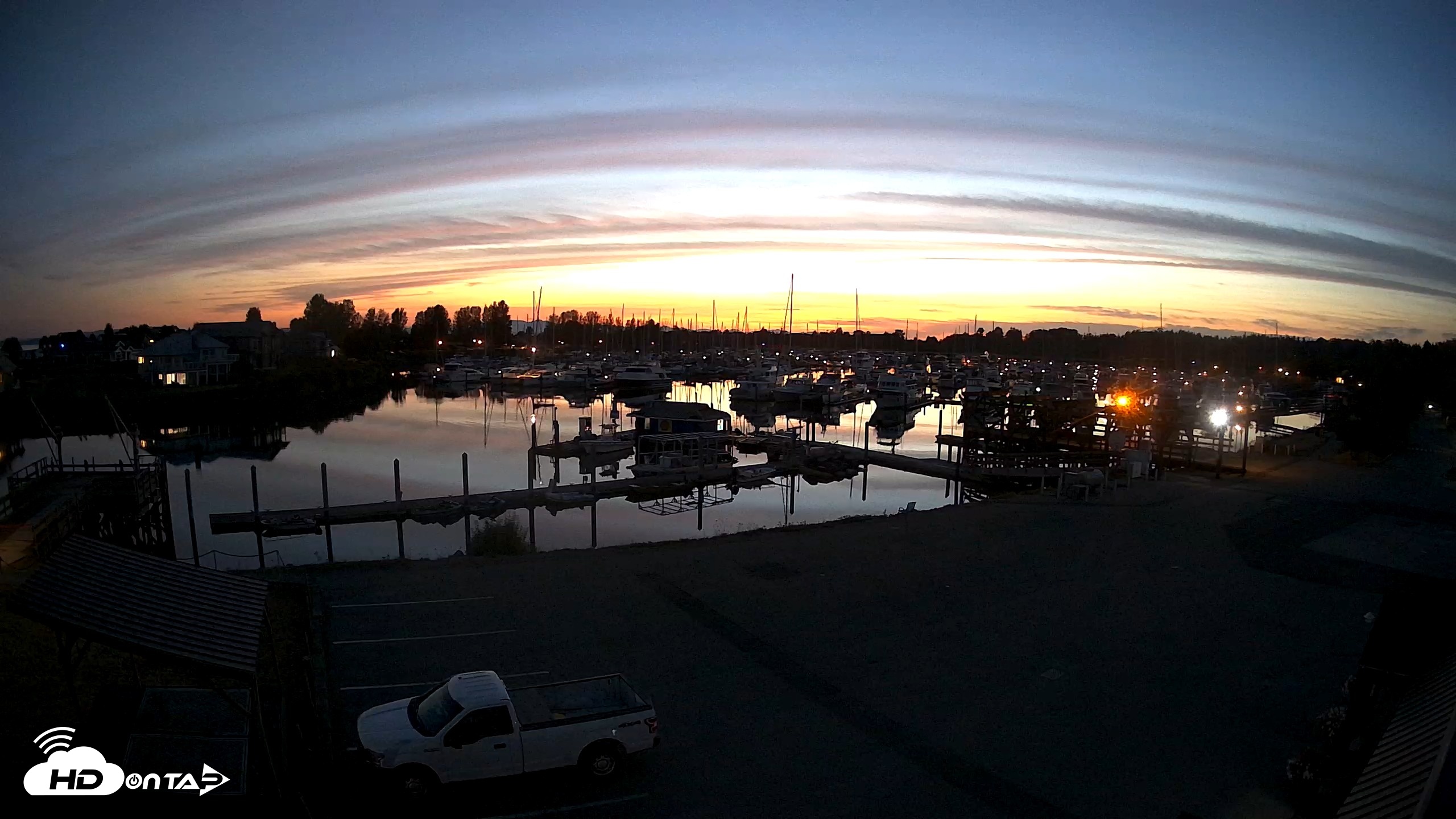 Snapshot of Point Roberts Marina NW Live Webcam taken Sep 8, 2026, 8:19pm PDT