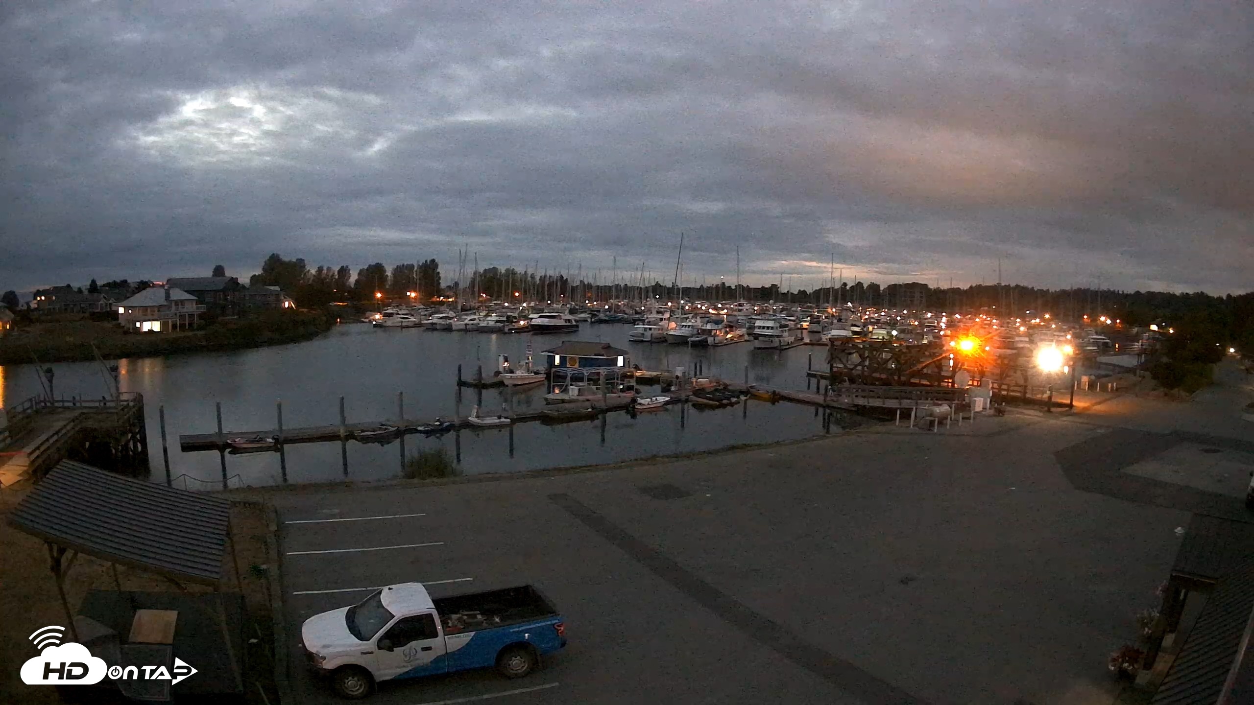Snapshot of Point Roberts Marina NW Live Webcam taken Sep 14, 2026, 8:02pm PDT