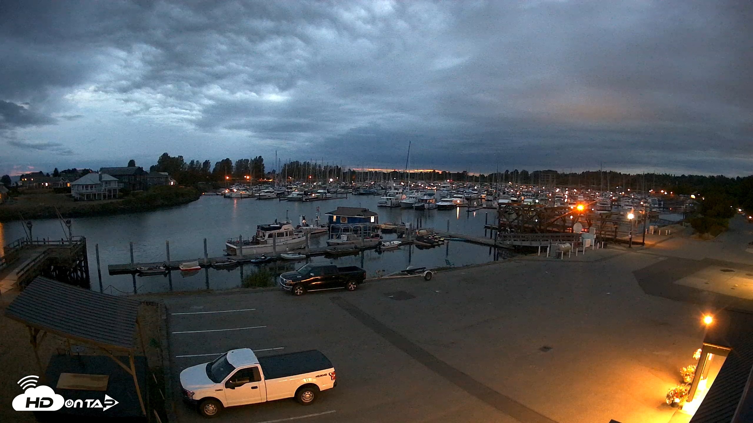 Snapshot of Point Roberts Marina NW Live Webcam taken Aug 22, 2026, 8:46pm PDT