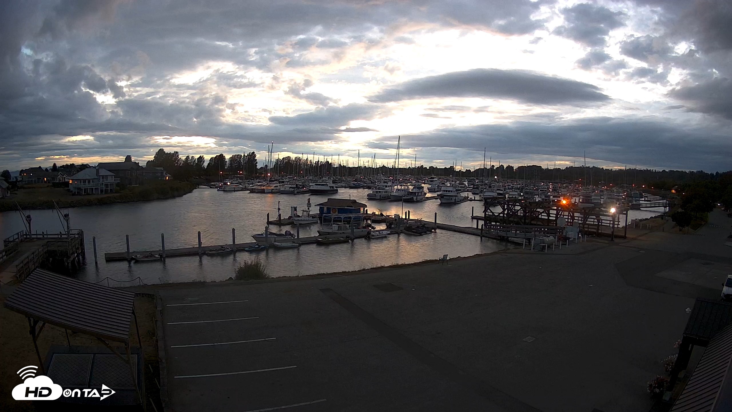 Snapshot of Point Roberts Marina NW Live Webcam taken Sep 1, 2026, 8:16pm PDT