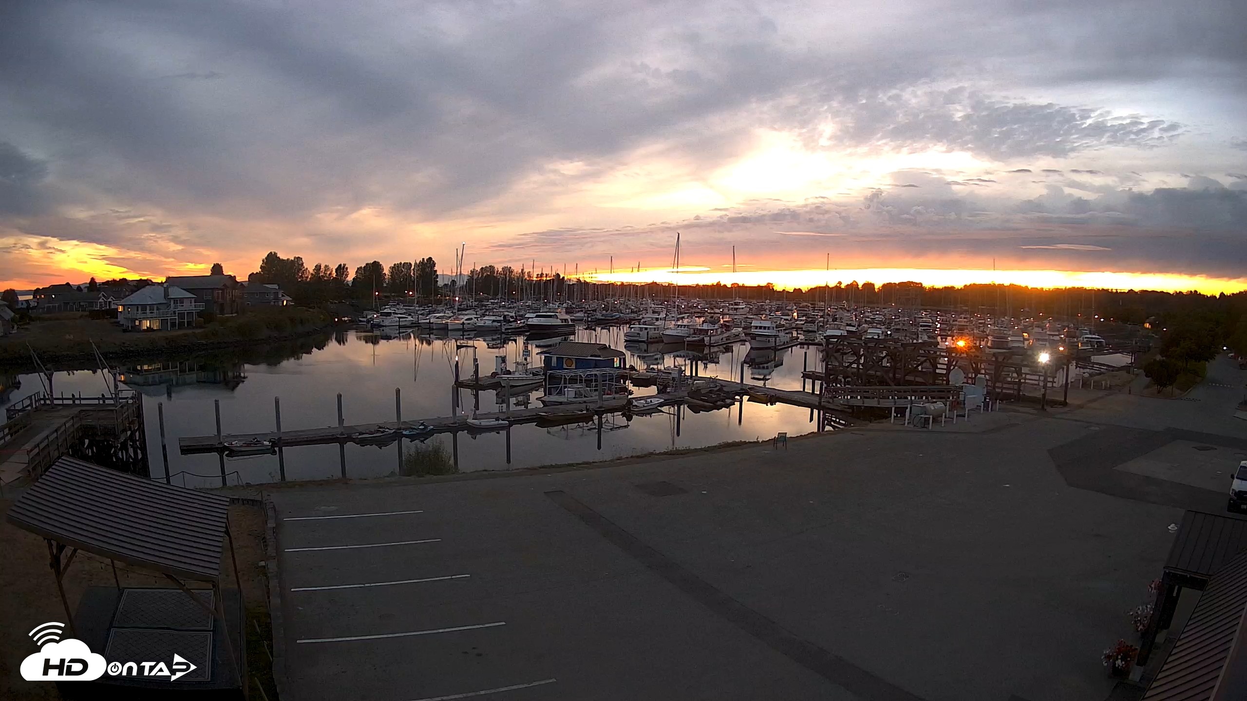 Snapshot of Point Roberts Marina NW Live Webcam taken Sep 9, 2026, 8:03pm PDT