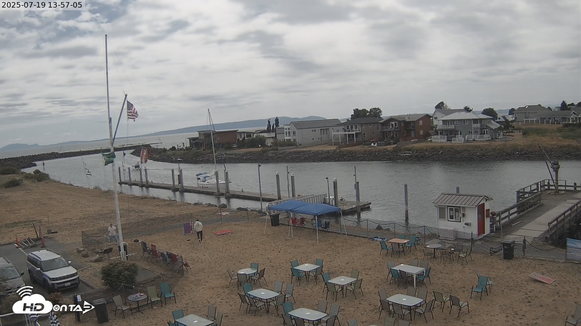 Snapshot of Point Roberts Marina Live Webcam taken Jul 19, 2025, 1:56pm PDT