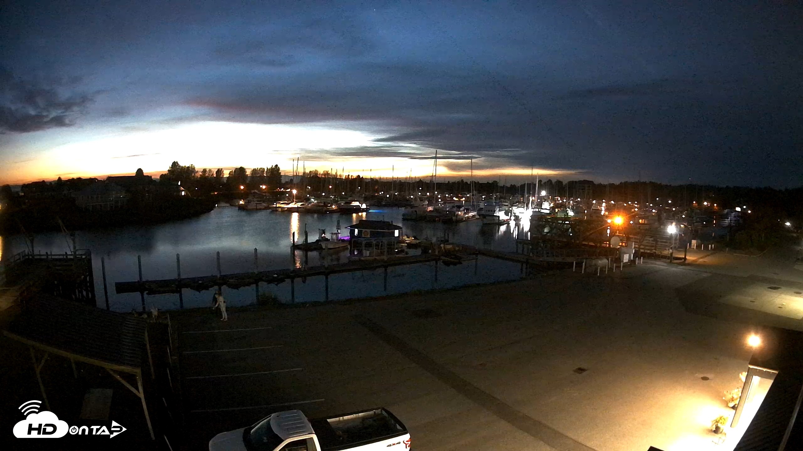 Snapshot of Point Roberts Marina NW Live Webcam taken Oct 8, 2026, 7:27pm PDT