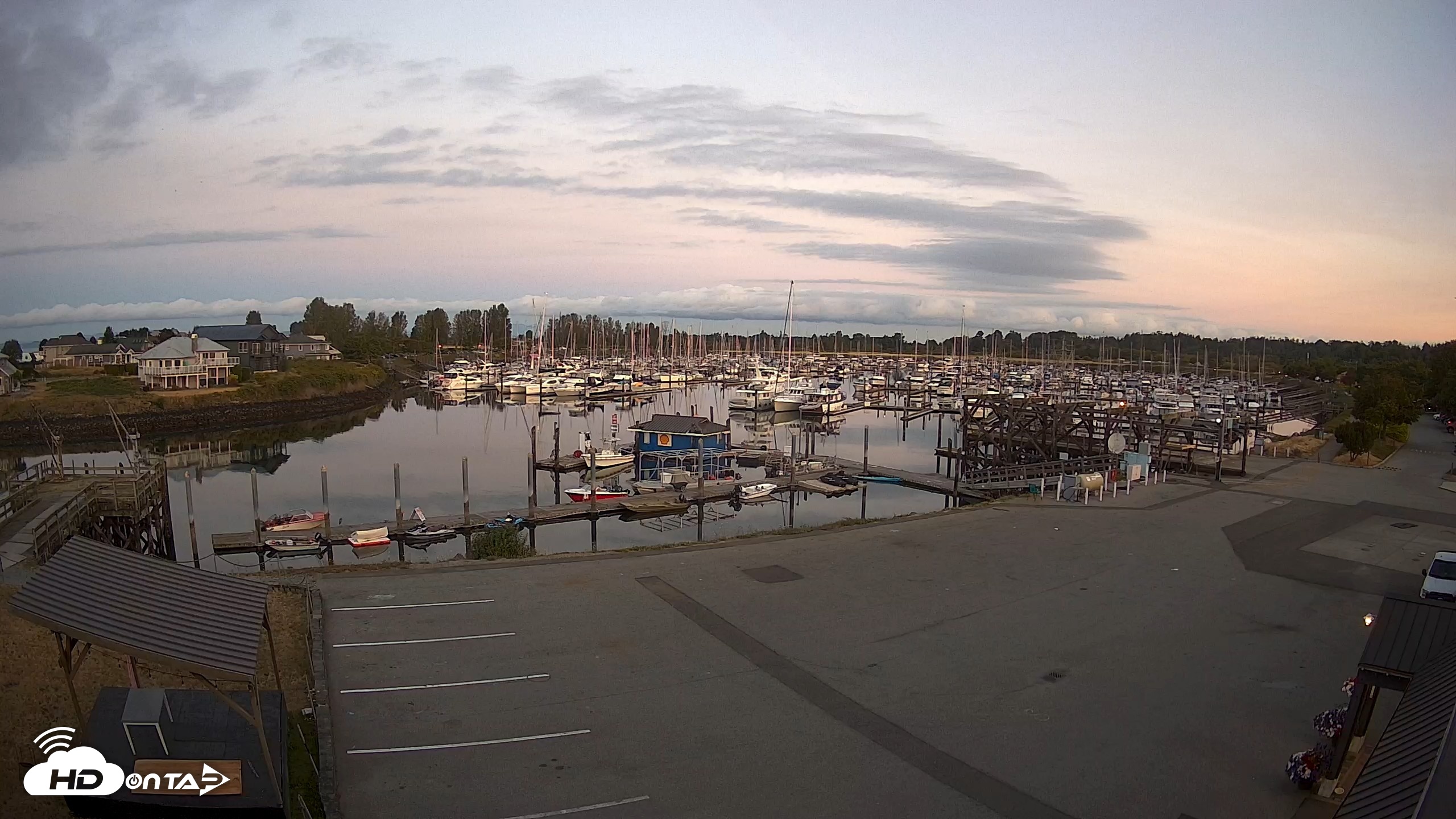 Snapshot of Point Roberts Marina NW Live Webcam taken Aug 3, 2026, 5:42am PDT