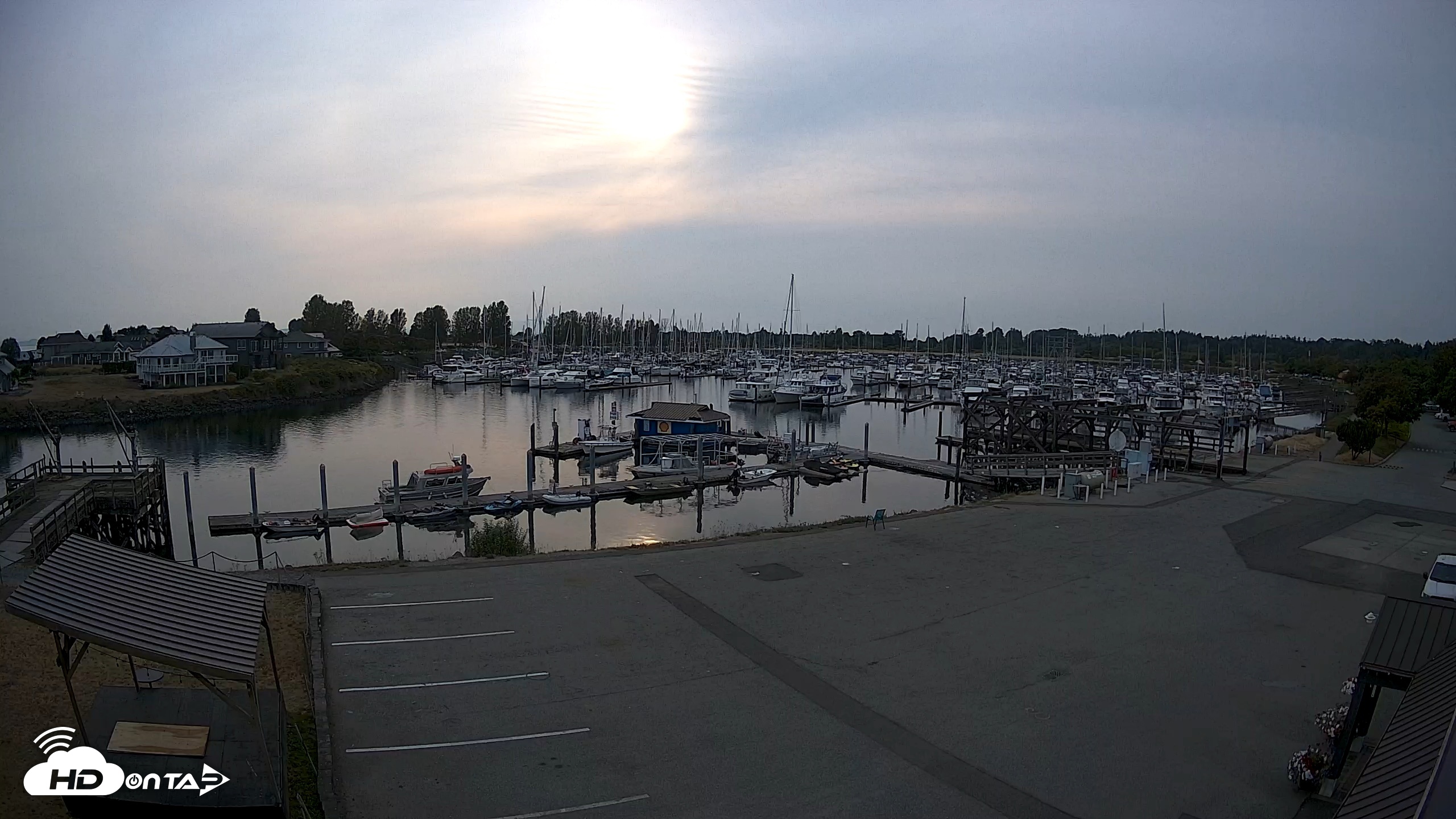 Snapshot of Point Roberts Marina NW Live Webcam taken Aug 17, 2026, 6:41pm PDT