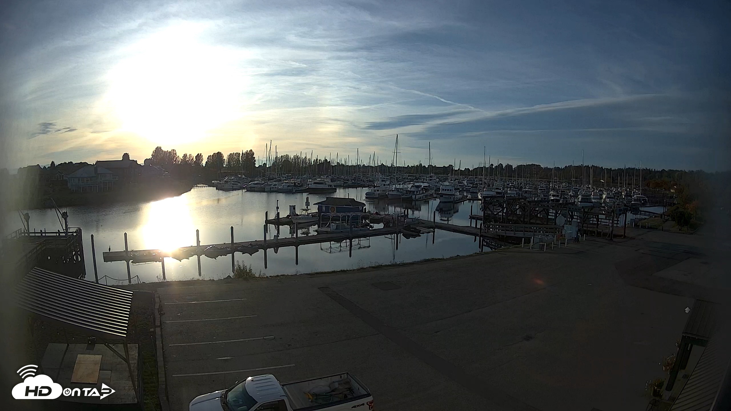 Snapshot of Point Roberts Marina NW Live Webcam taken Oct 8, 2026, 5:32pm PDT