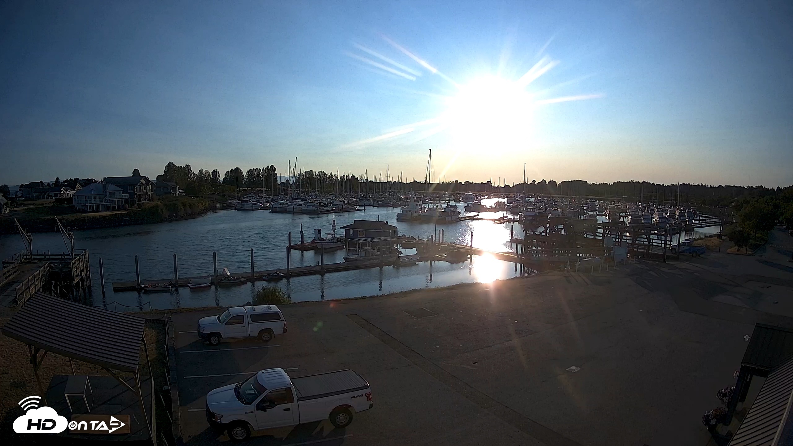Snapshot of Point Roberts Marina NW Live Webcam taken Jul 19, 2026, 7:52pm PDT