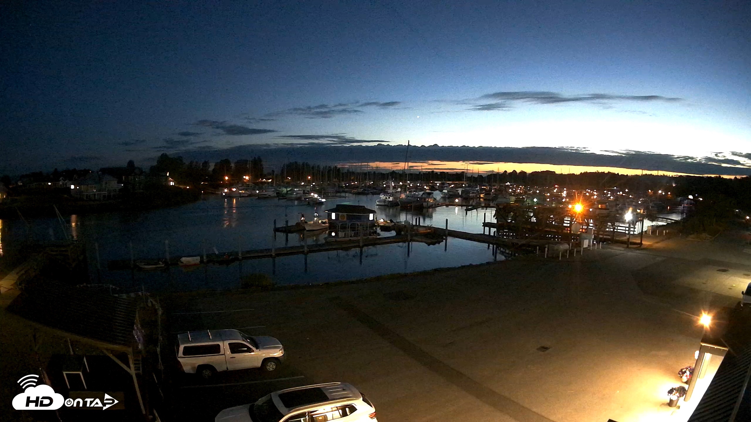 Snapshot of Point Roberts Marina NW Live Webcam taken Jul 4, 2026, 10:30pm PDT