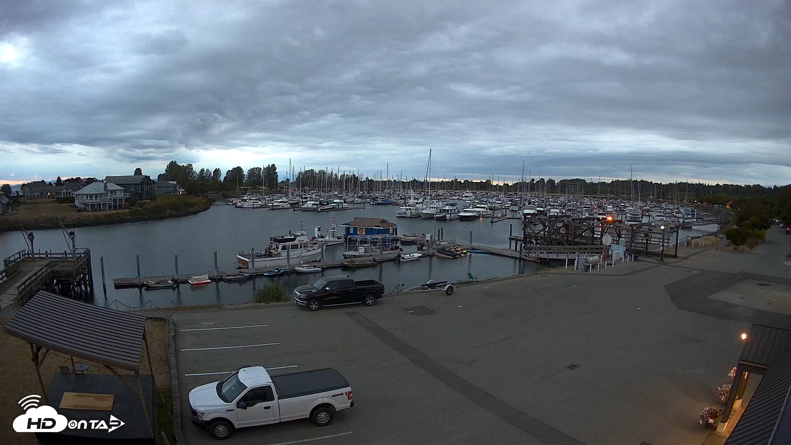 Snapshot of Point Roberts Marina NW Live Webcam taken Aug 22, 2026, 8:23pm PDT