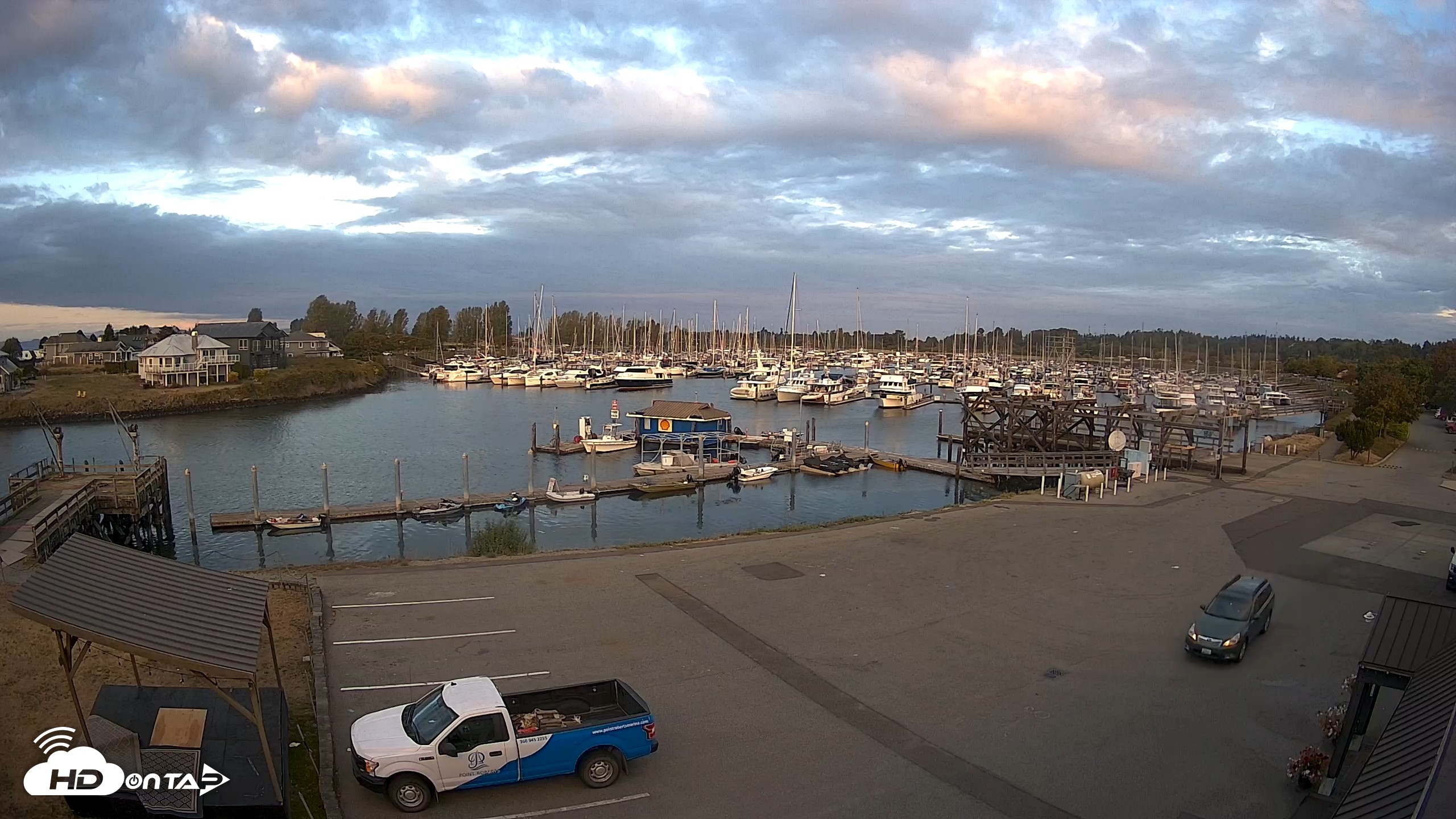 Snapshot of Point Roberts Marina NW Live Webcam taken Sep 14, 2026, 7:09am PDT