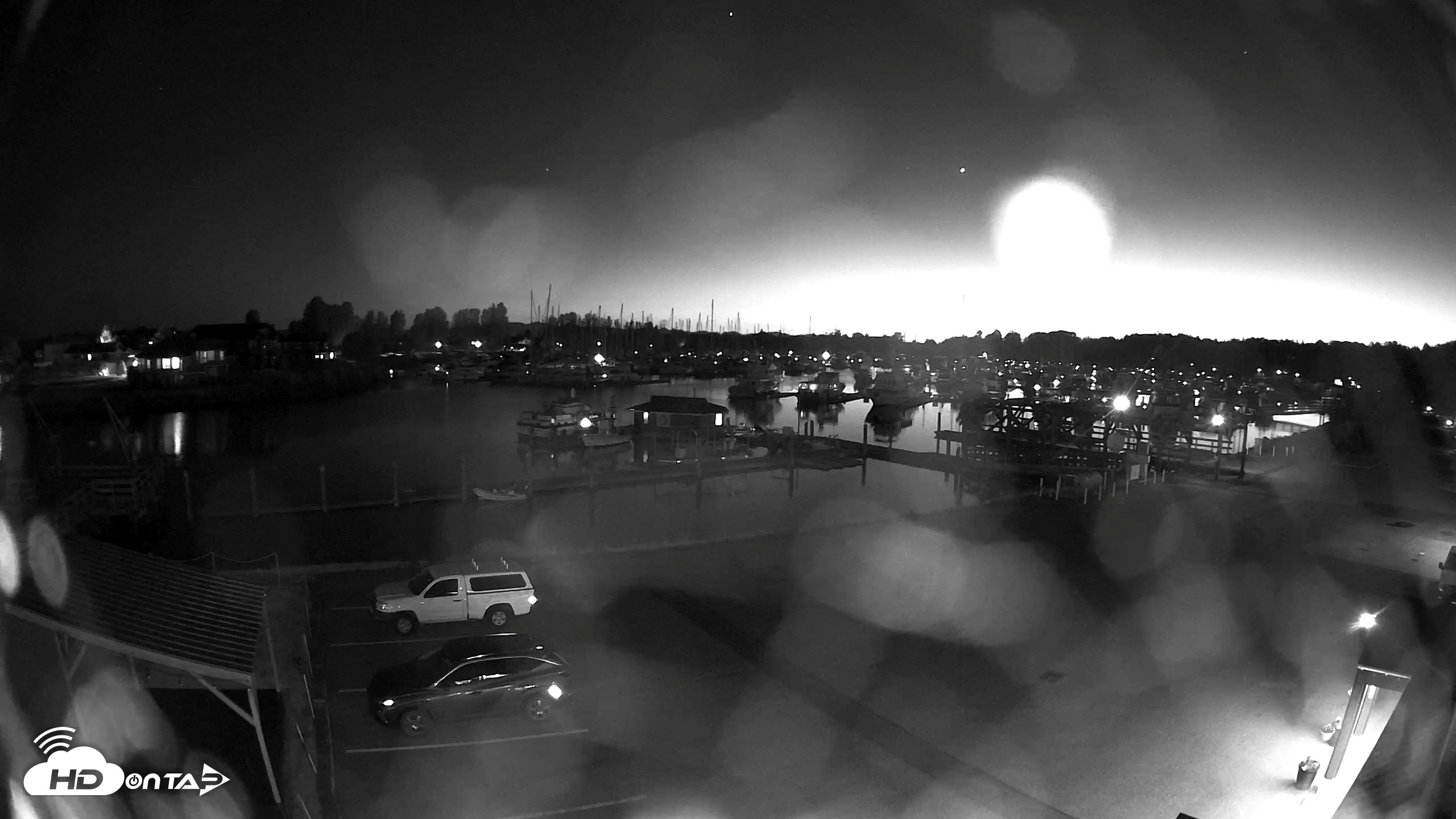 Snapshot of Point Roberts Marina NW Live Webcam taken May 20, 2026, 10:10pm PDT