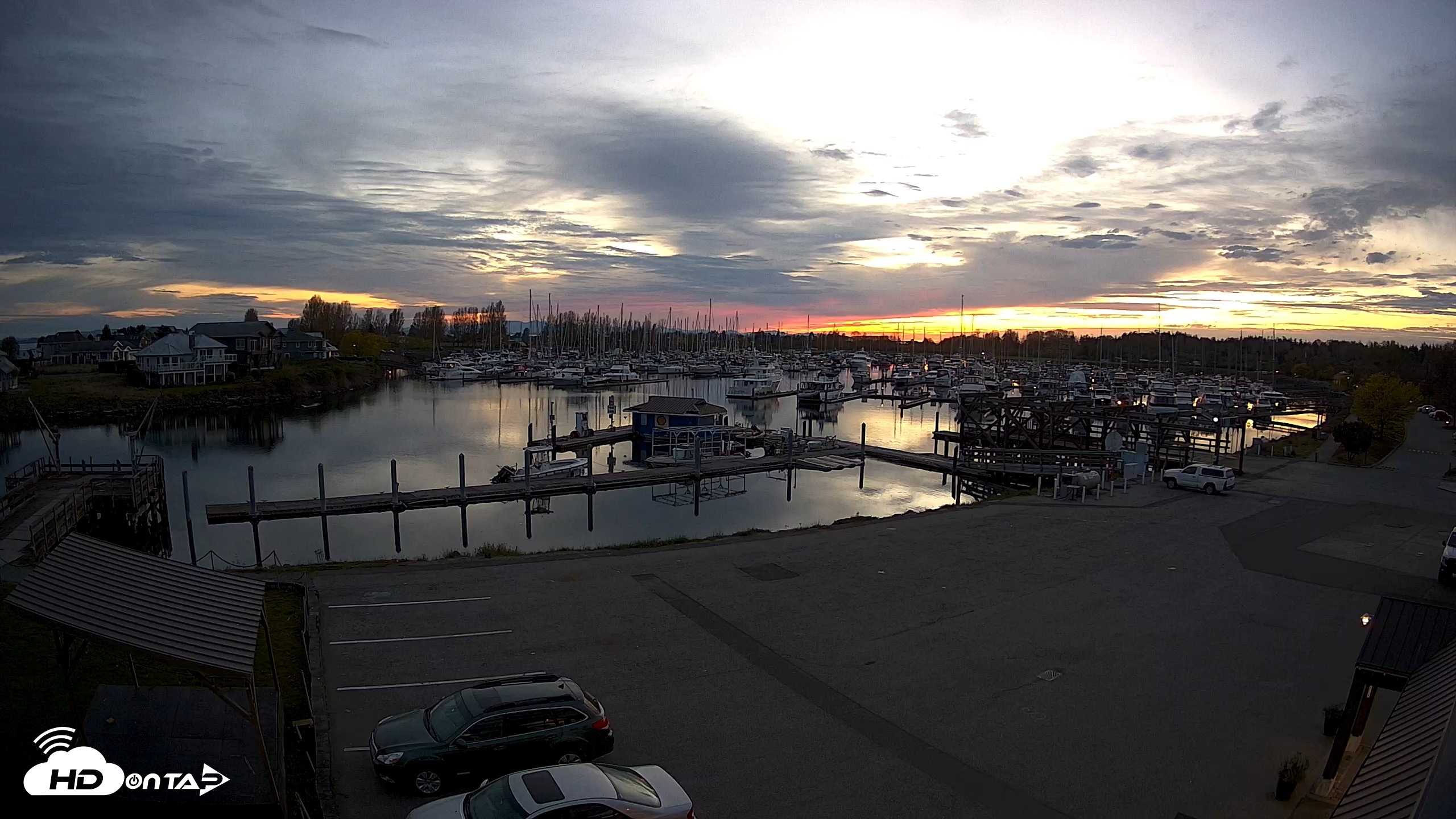 Snapshot of Point Roberts Marina NW Live Webcam taken Apr 20, 2026, 8:25pm PDT