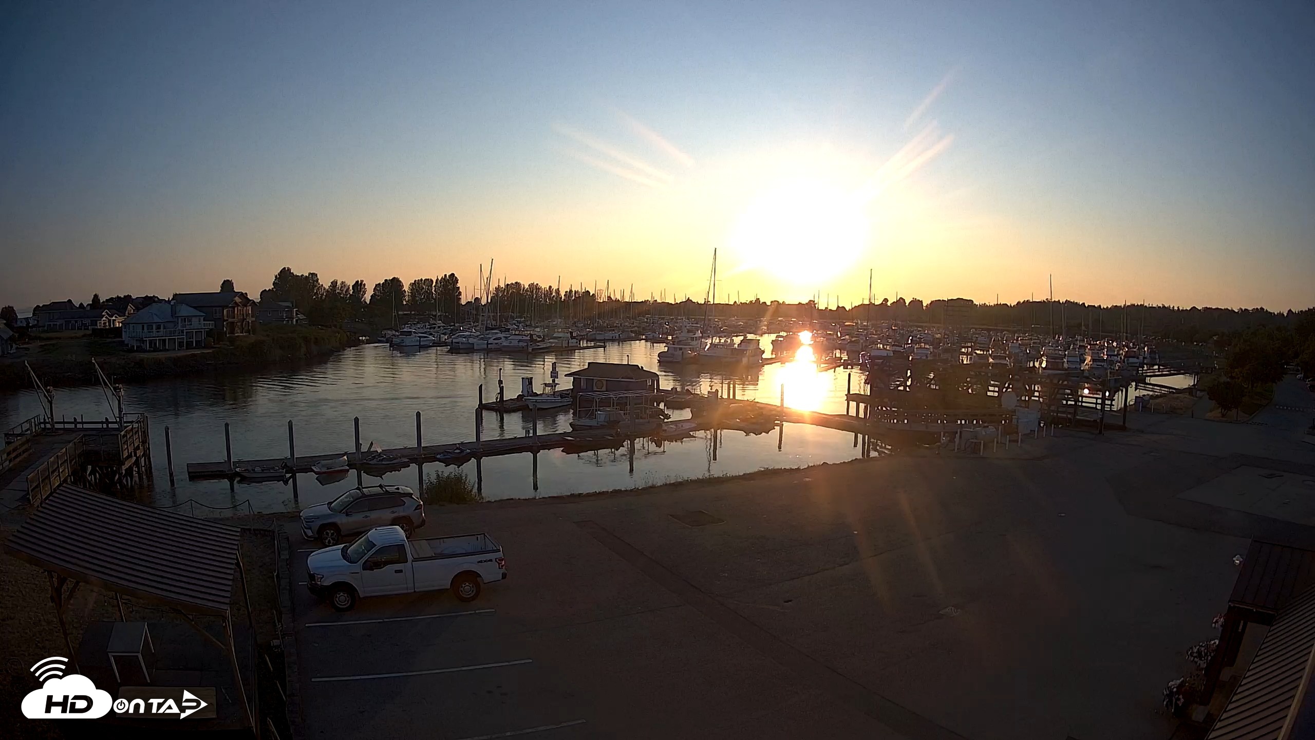 Snapshot of Point Roberts Marina NW Live Webcam taken Aug 6, 2026, 8:03pm PDT