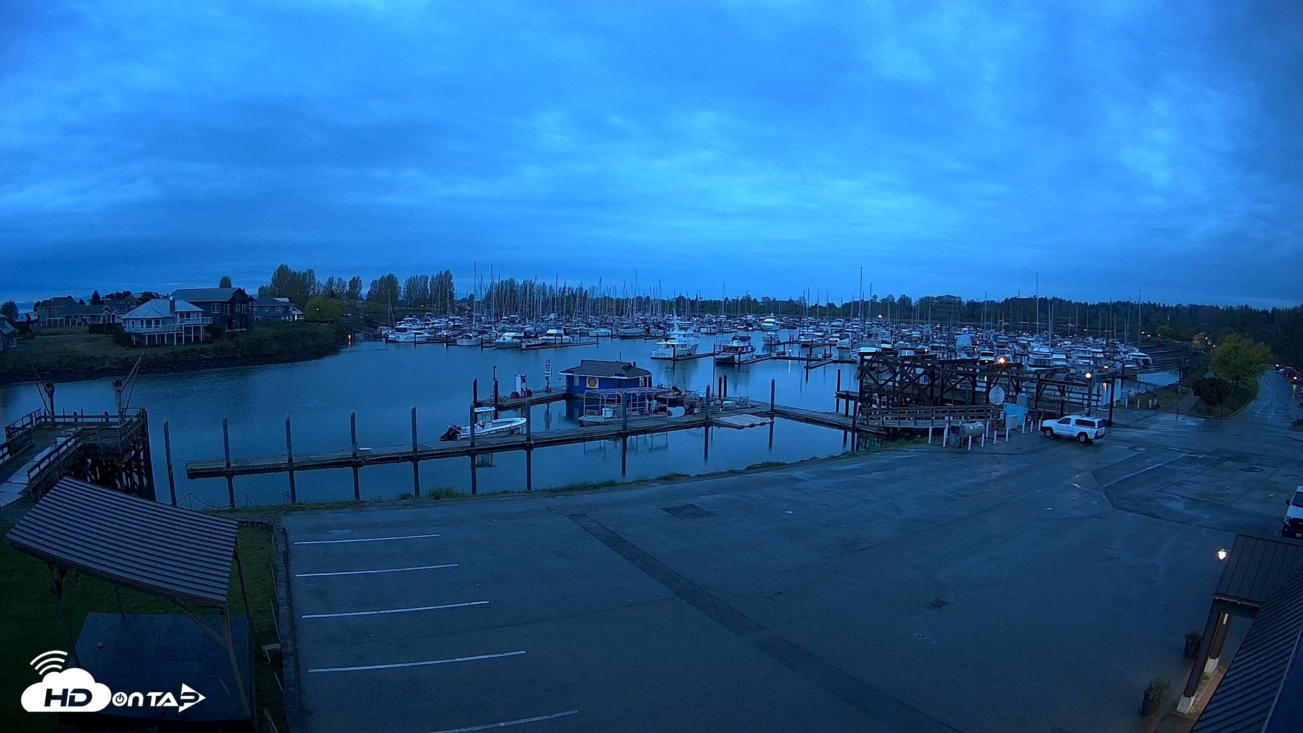 Snapshot of Point Roberts Marina NW Live Webcam taken Apr 21, 2026, 8:17pm PDT