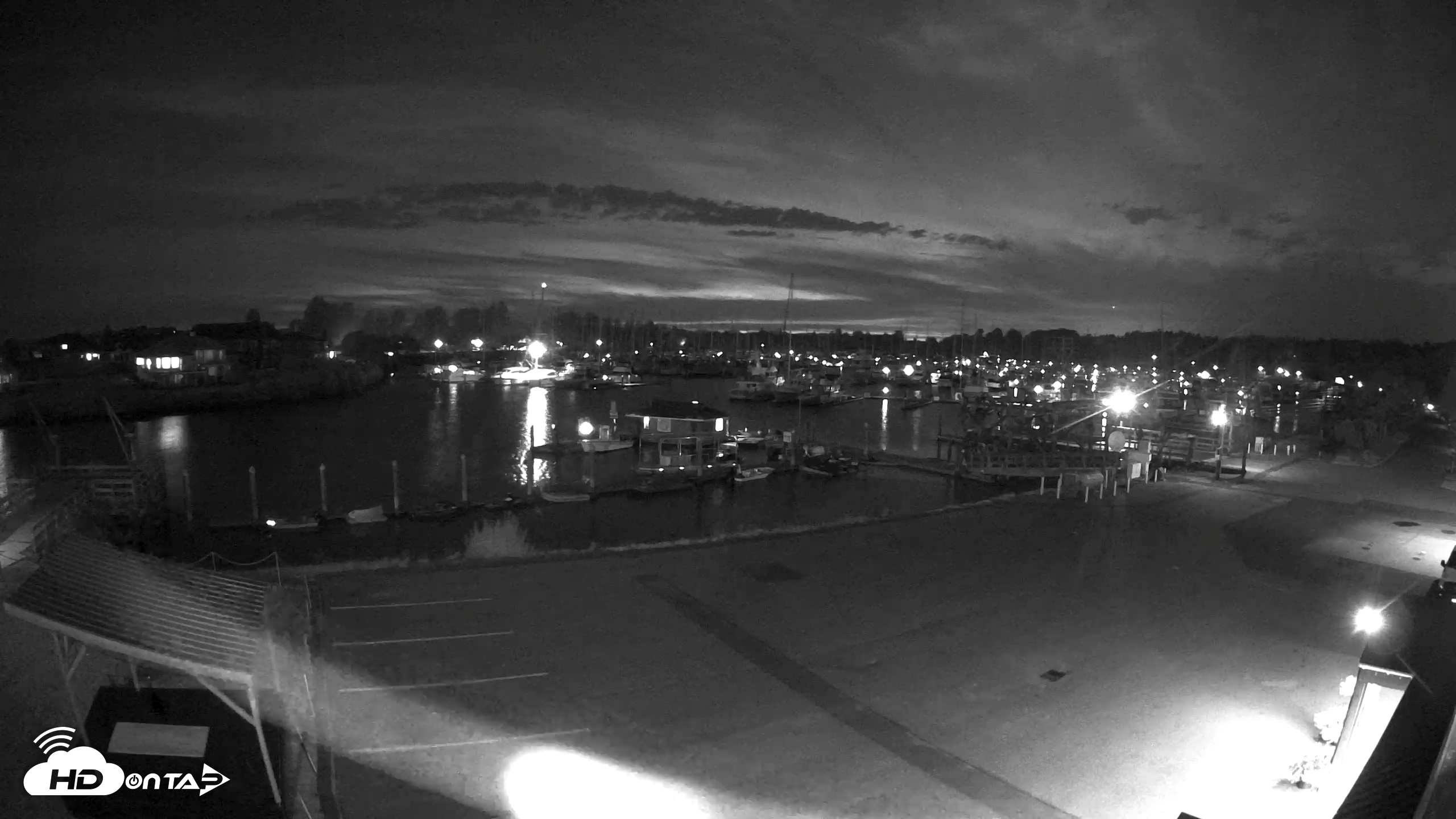 Snapshot of Point Roberts Marina NW Live Webcam taken Aug 25, 2026, 9:15pm PDT