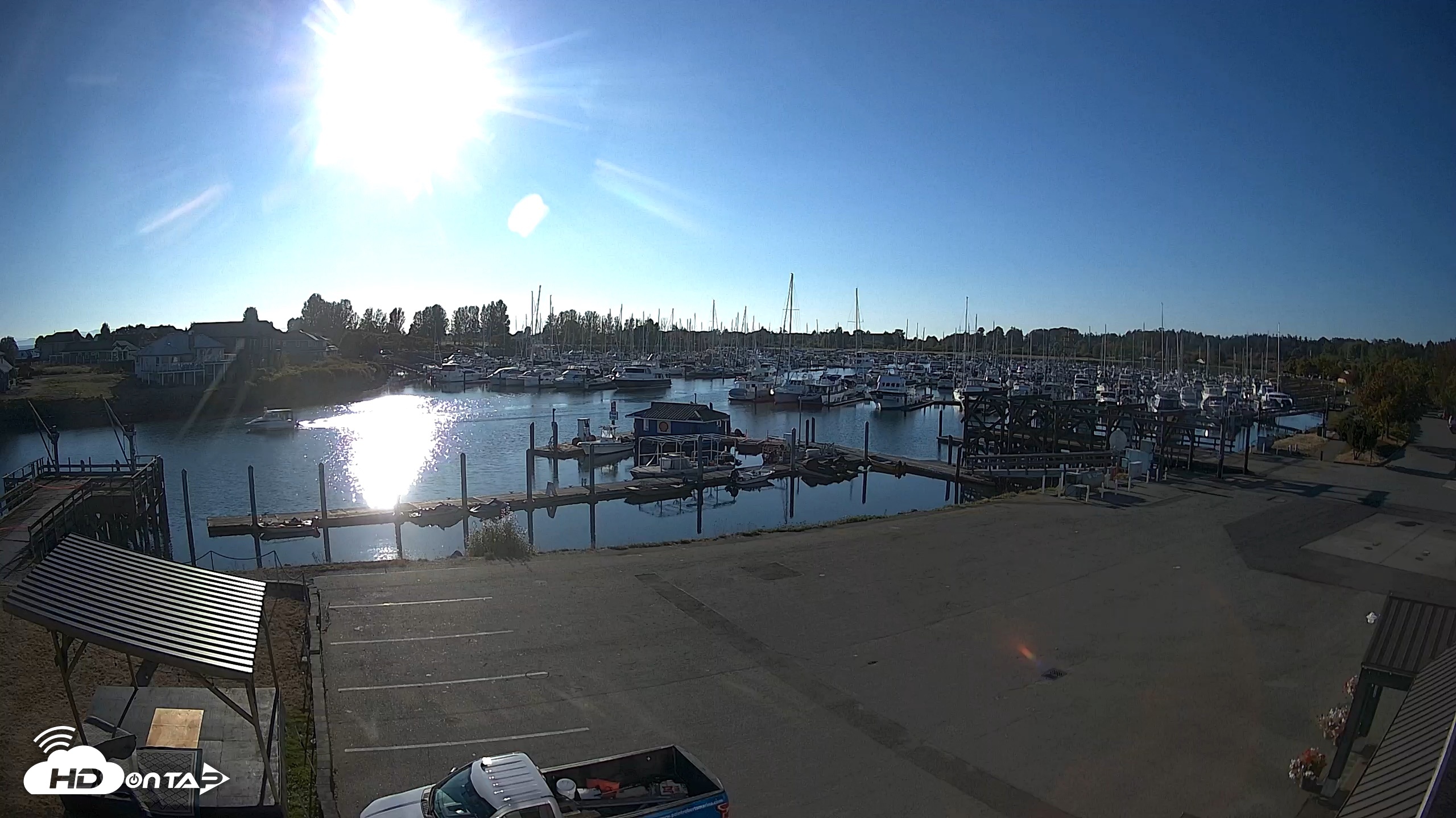 Snapshot of Point Roberts Marina NW Live Webcam taken Sep 16, 2026, 5:29pm PDT