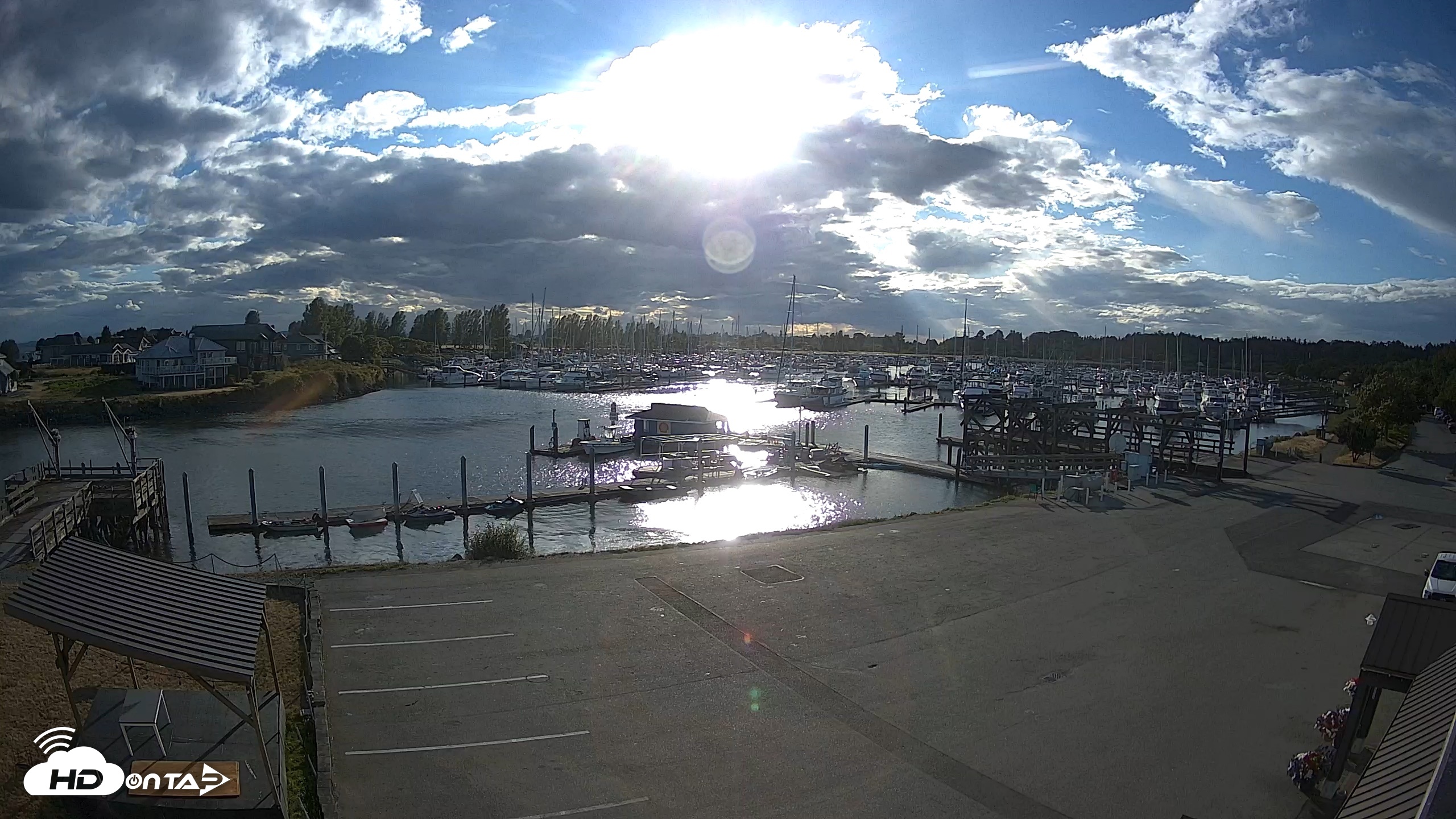 Snapshot of Point Roberts Marina NW Live Webcam taken Aug 1, 2026, 6:56pm PDT