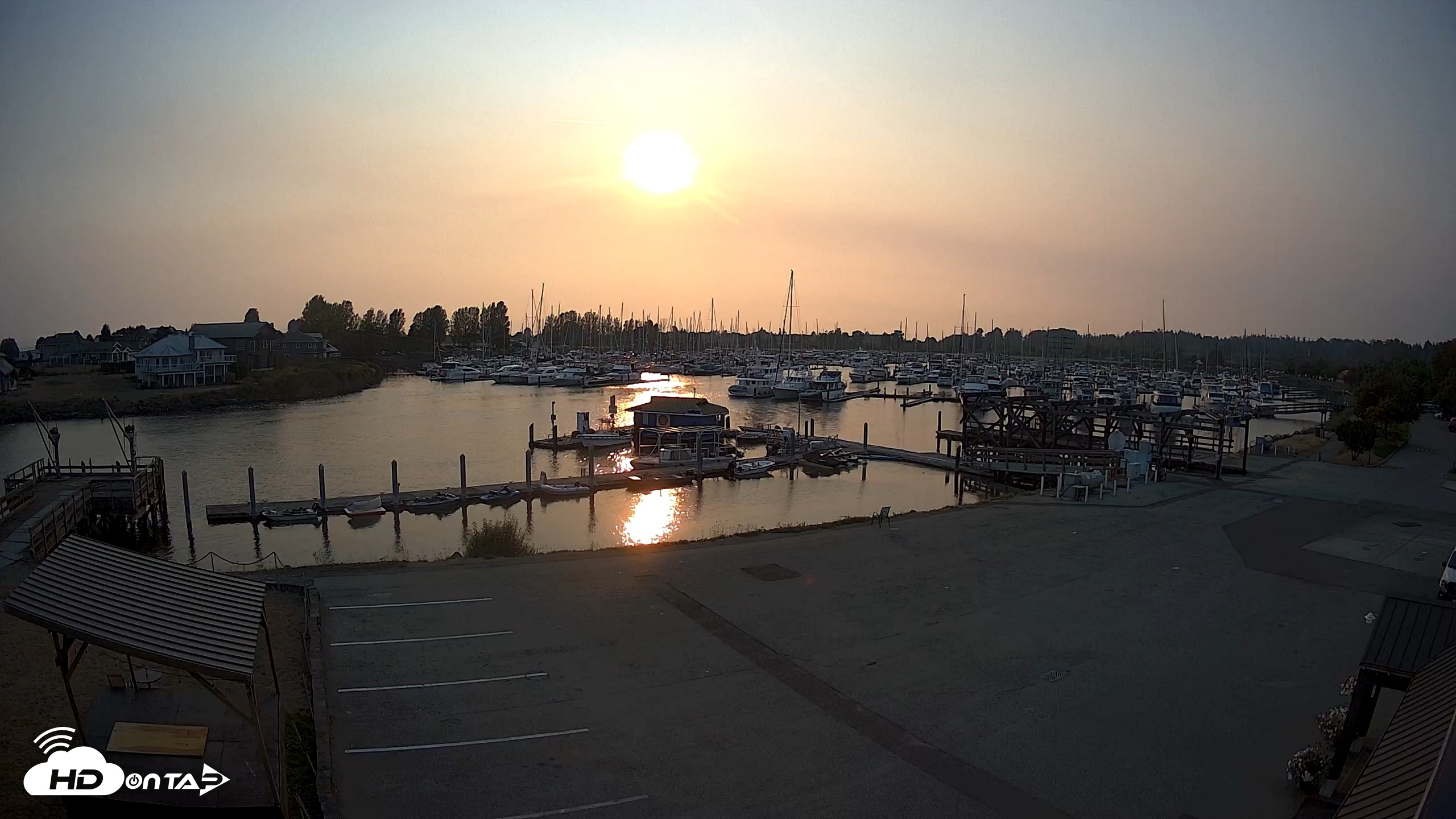 Snapshot of Point Roberts Marina NW Live Webcam taken Aug 25, 2026, 6:51pm PDT