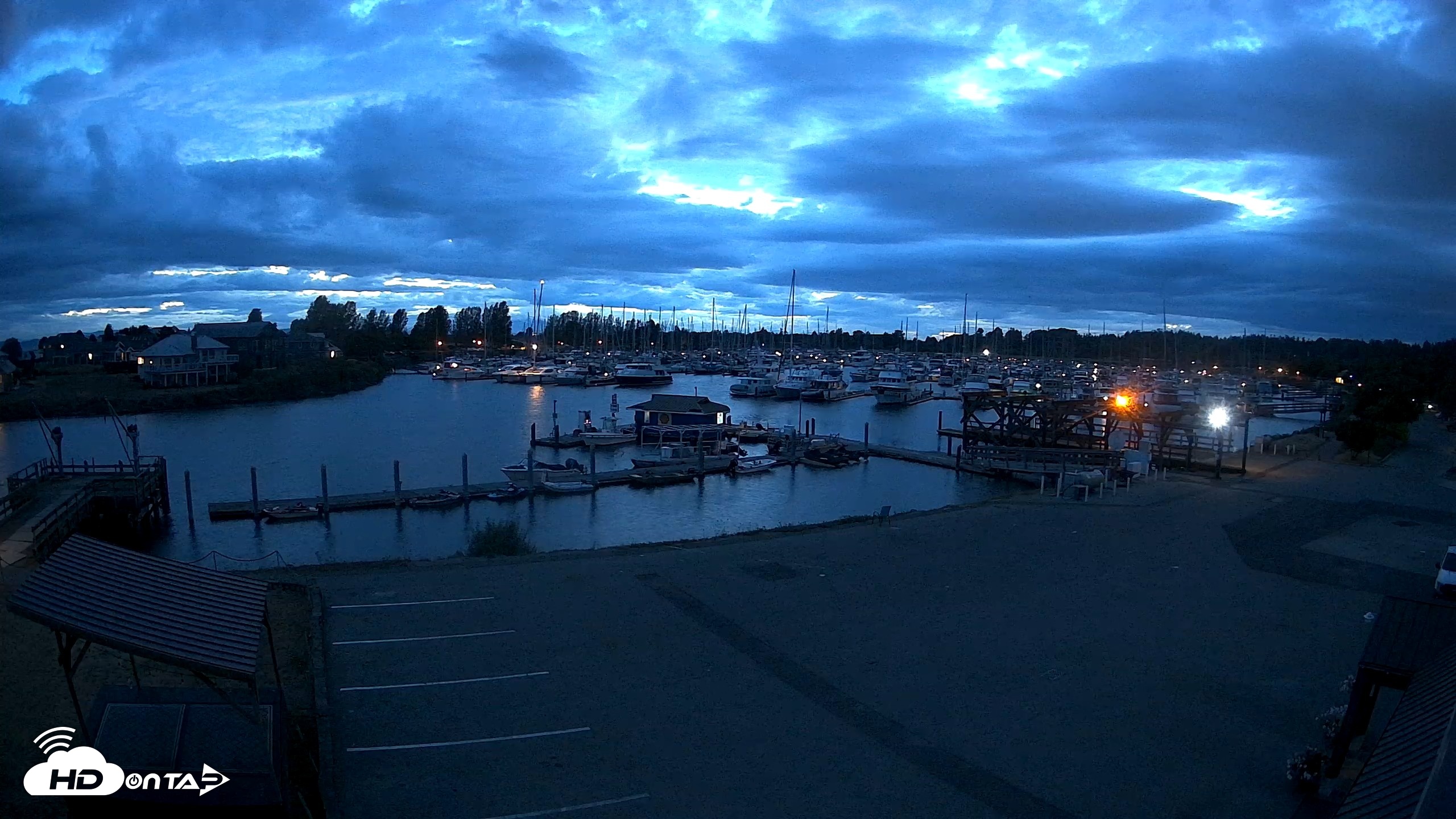 Snapshot of Point Roberts Marina NW Live Webcam taken Sep 1, 2026, 8:24pm PDT