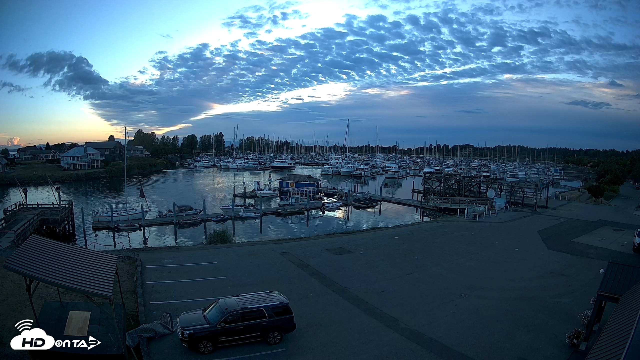 Snapshot of Point Roberts Marina NW Live Webcam taken Sep 3, 2026, 7:38pm PDT
