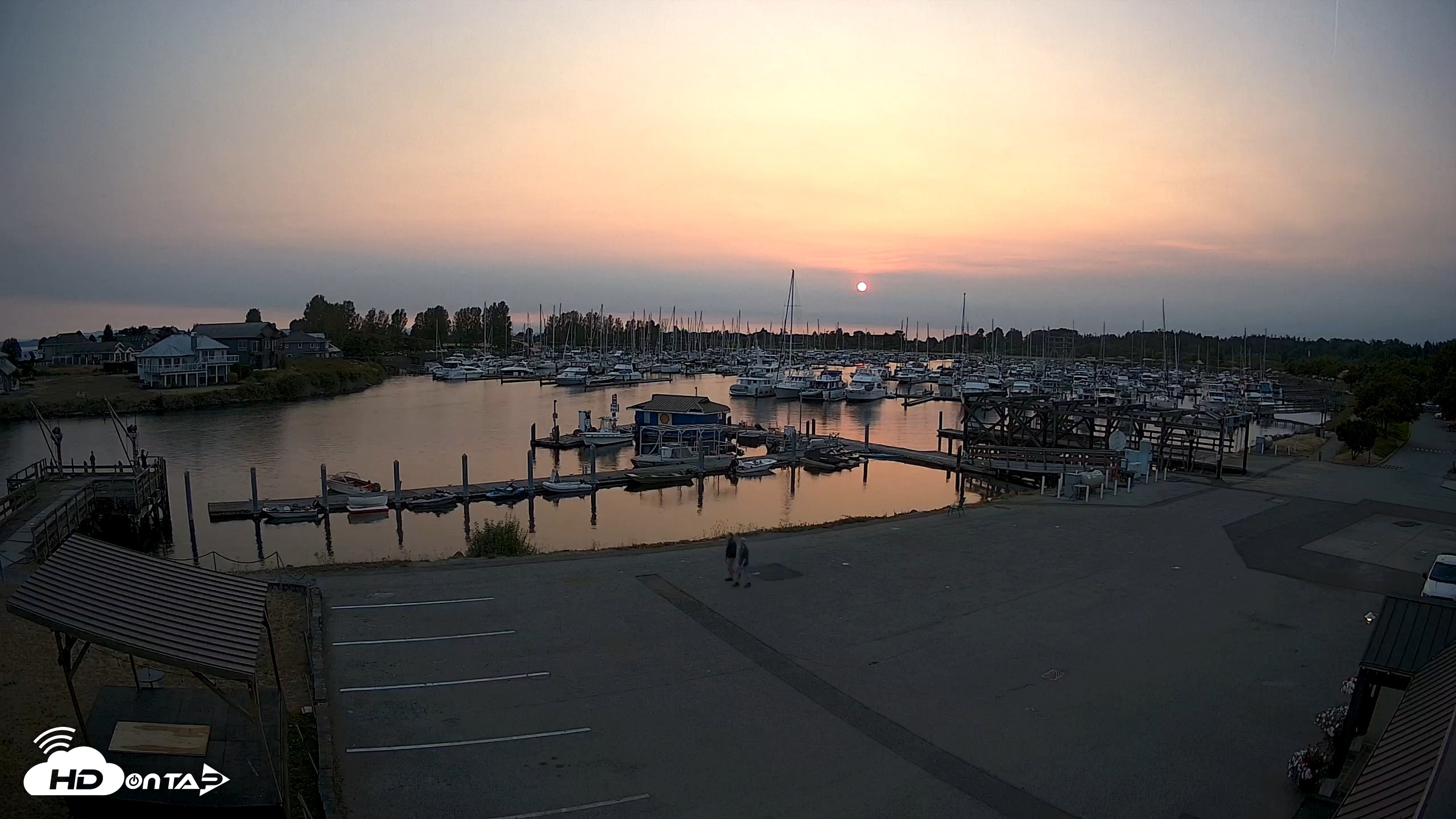 Snapshot of Point Roberts Marina NW Live Webcam taken Aug 15, 2026, 7:59pm PDT
