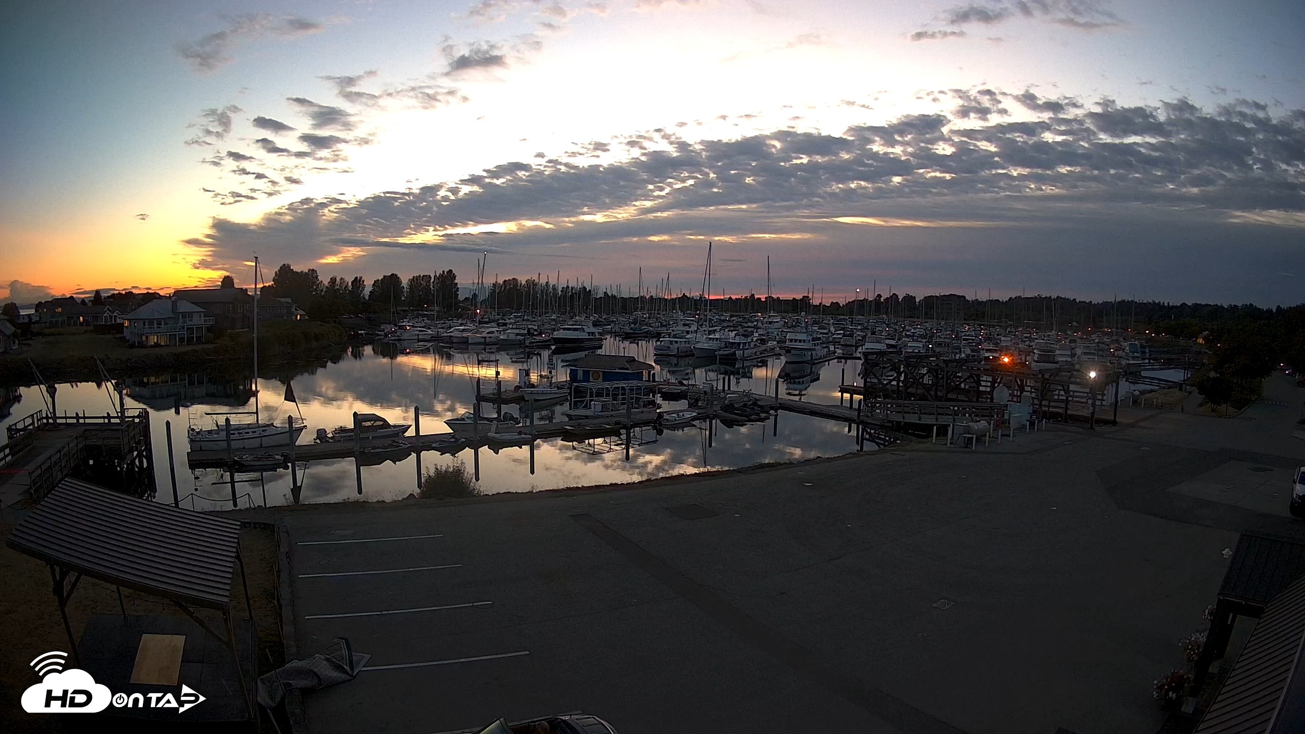 Snapshot of Point Roberts Marina NW Live Webcam taken Sep 3, 2026, 8:13pm PDT