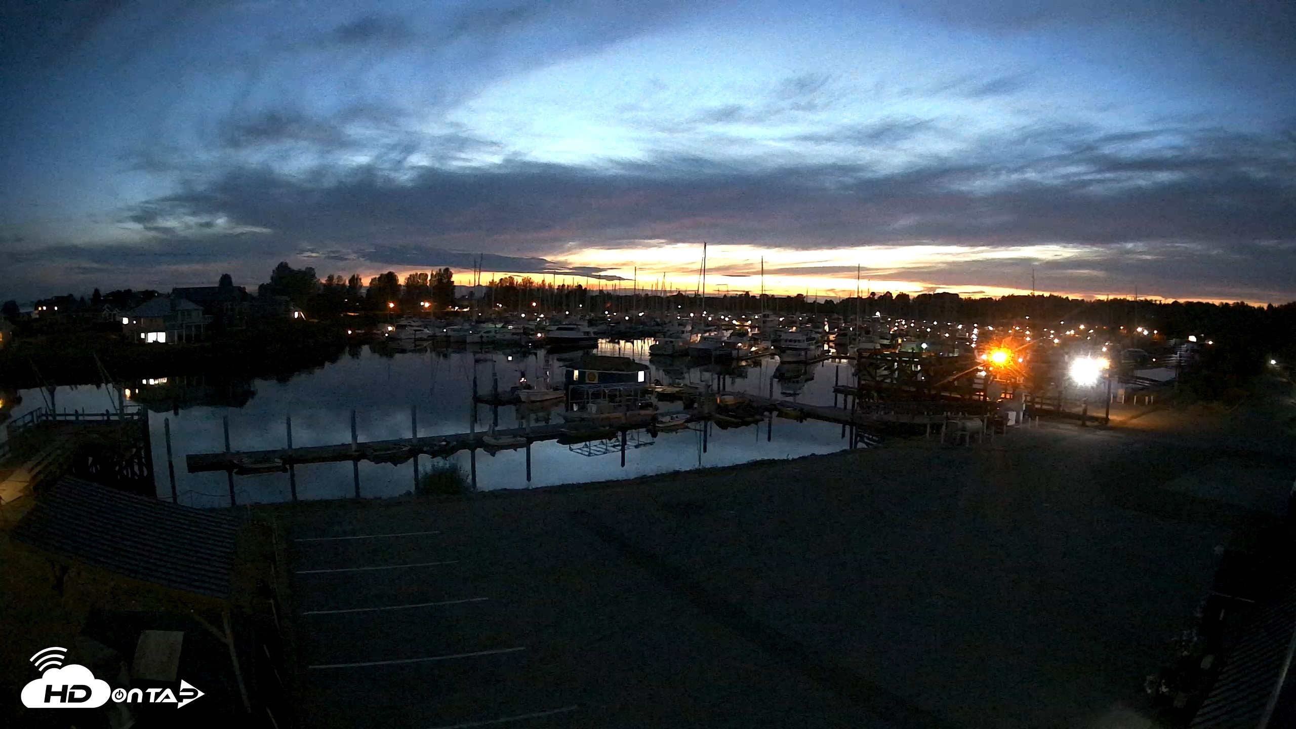 Snapshot of Point Roberts Marina NW Live Webcam taken Sep 10, 2026, 8:22pm PDT
