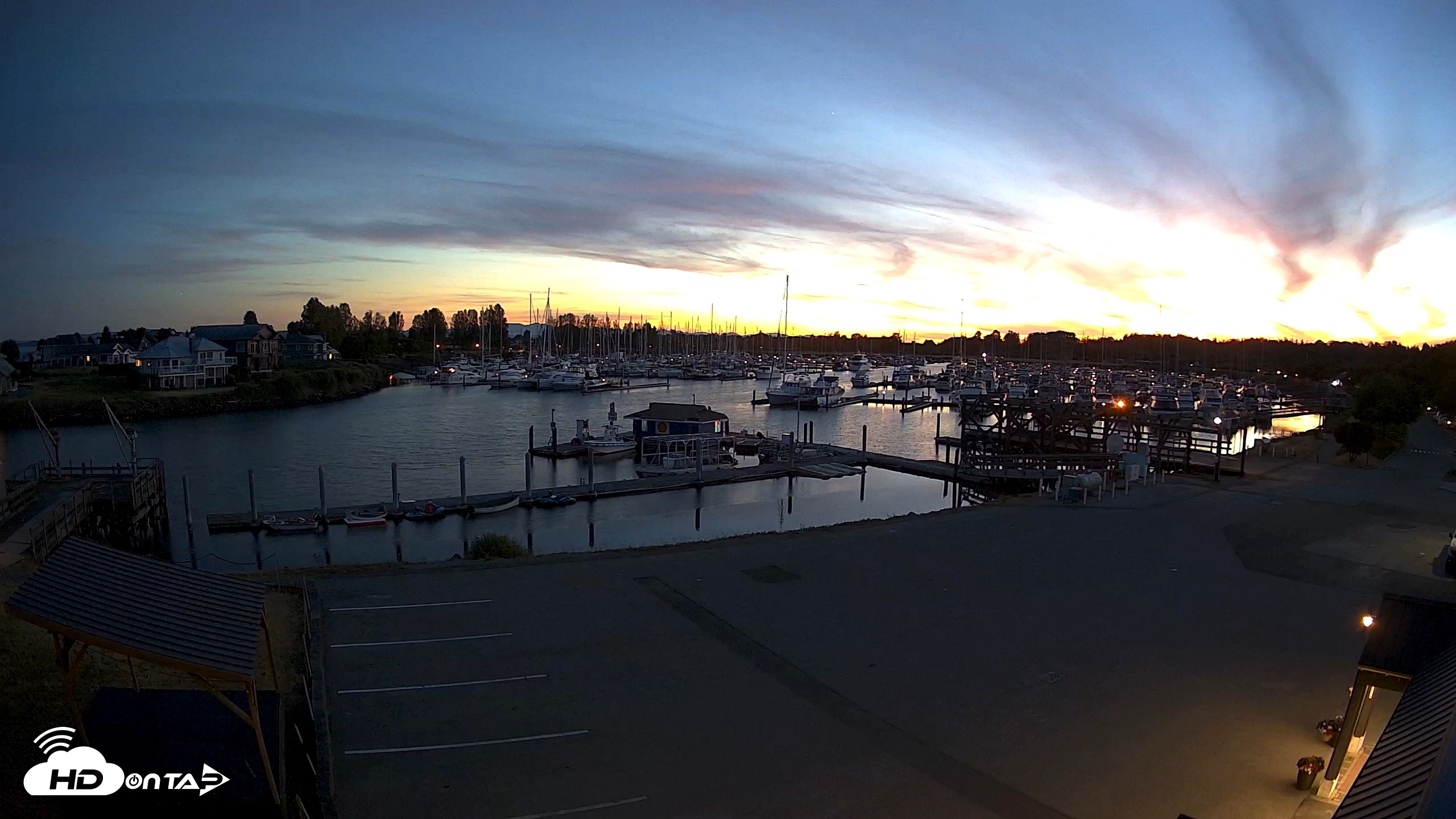 Snapshot of Point Roberts Marina NW Live Webcam taken Jun 13, 2026, 9:58pm PDT