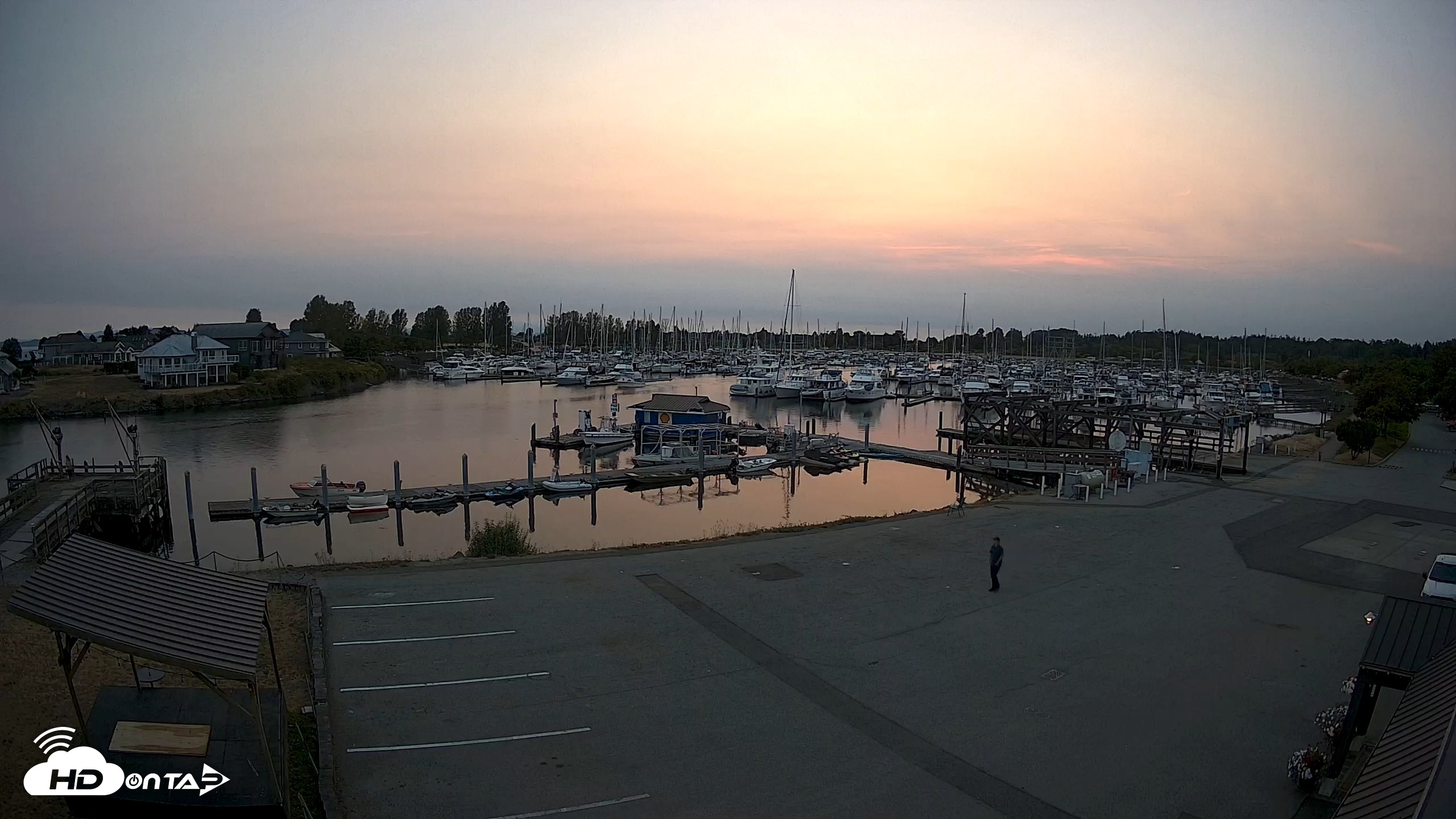 Snapshot of Point Roberts Marina NW Live Webcam taken Aug 15, 2026, 8:15pm PDT