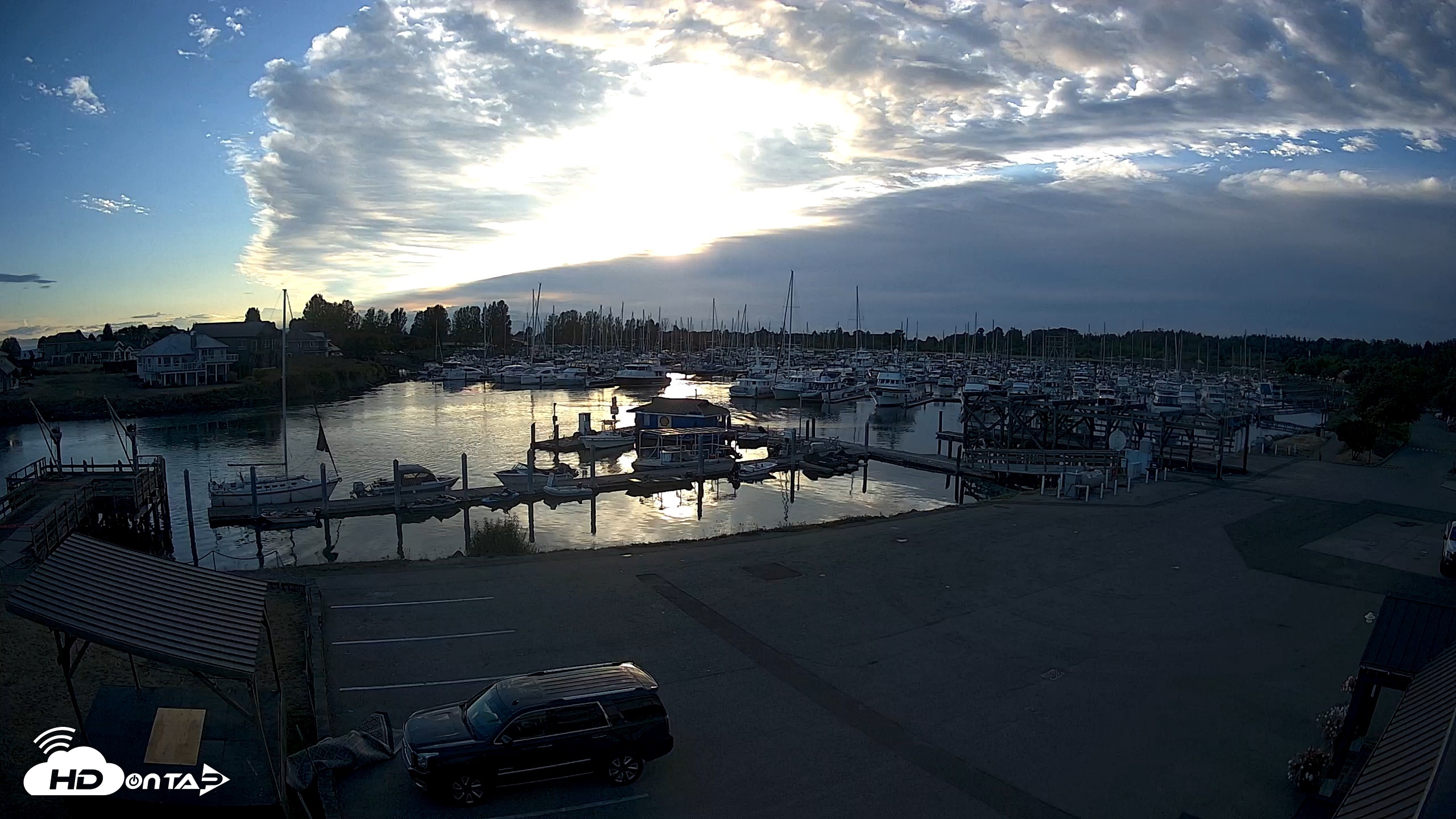 Snapshot of Point Roberts Marina NW Live Webcam taken Sep 3, 2026, 7:06pm PDT