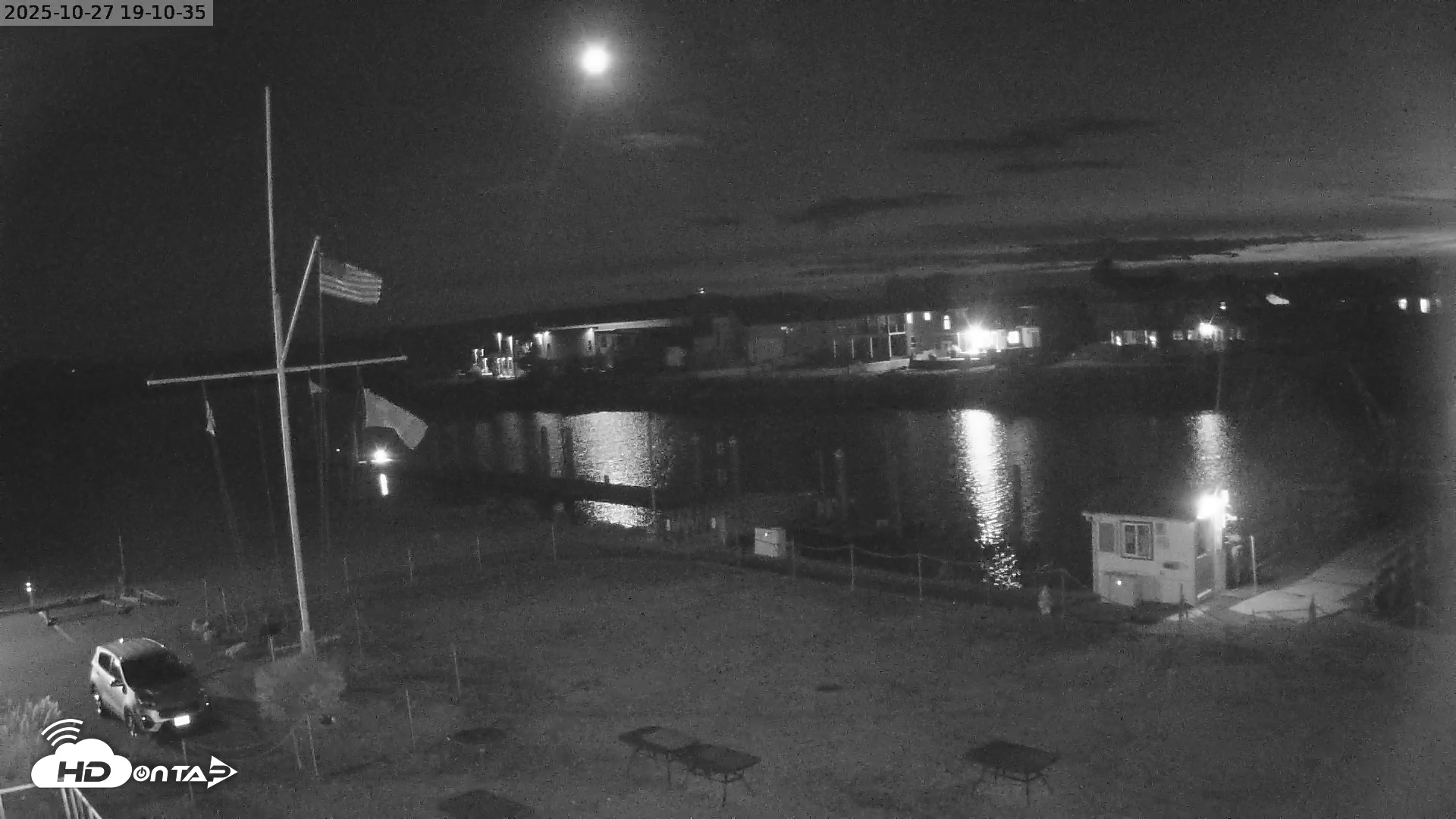 Snapshot of Point Roberts Marina Live Webcam taken Oct 27, 2025, 7:07pm PDT