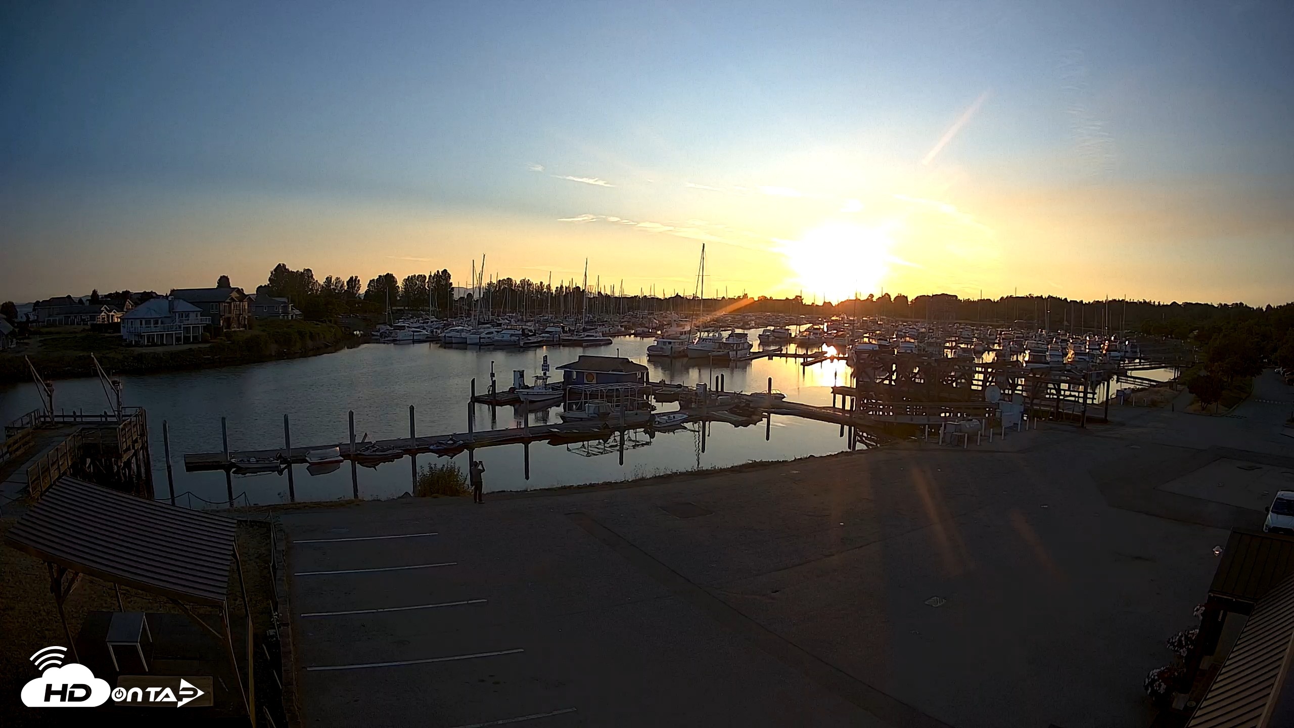 Snapshot of Point Roberts Marina NW Live Webcam taken Aug 3, 2026, 8:24pm PDT