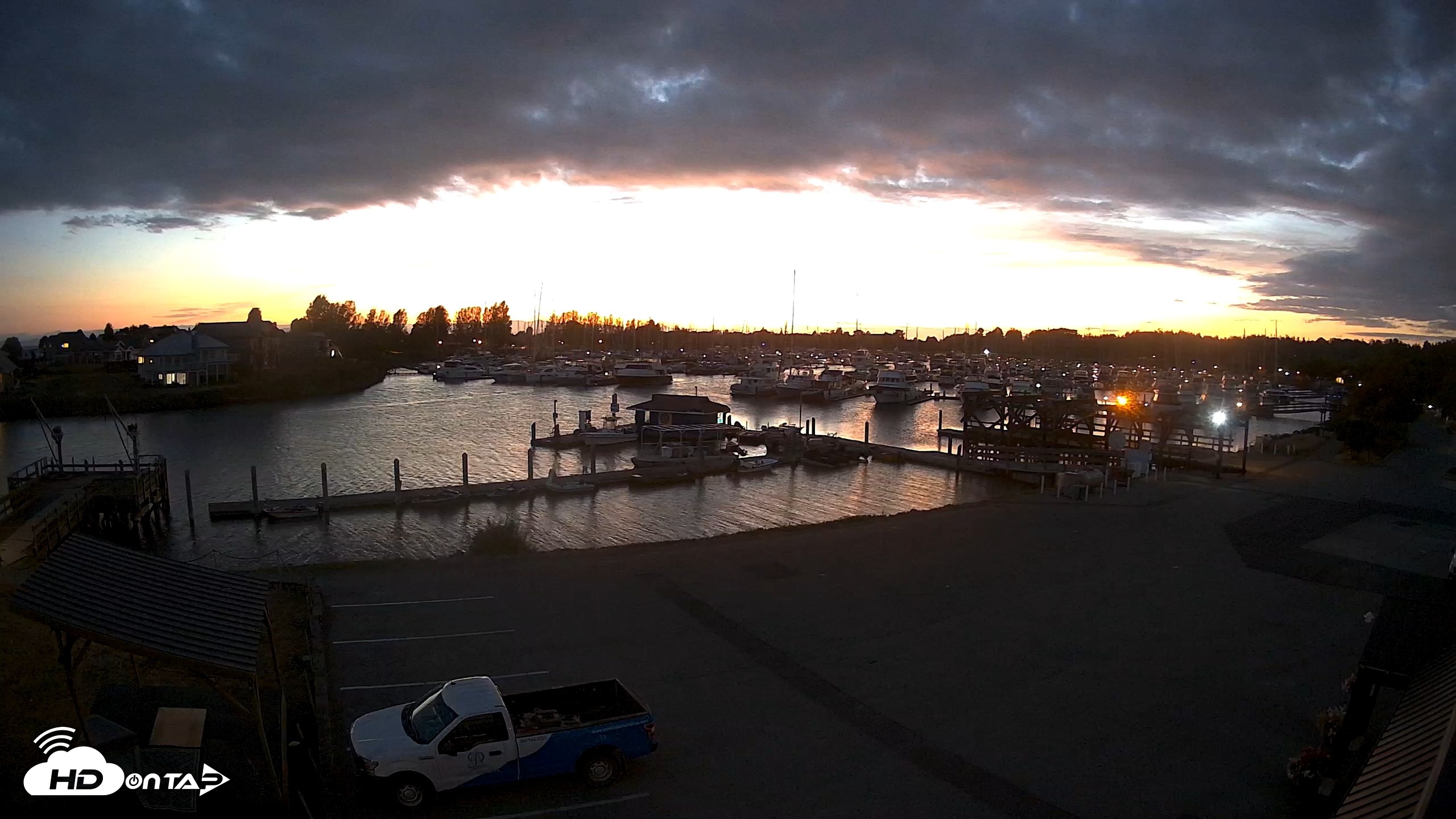 Snapshot of Point Roberts Marina NW Live Webcam taken Sep 13, 2026, 8:04pm PDT