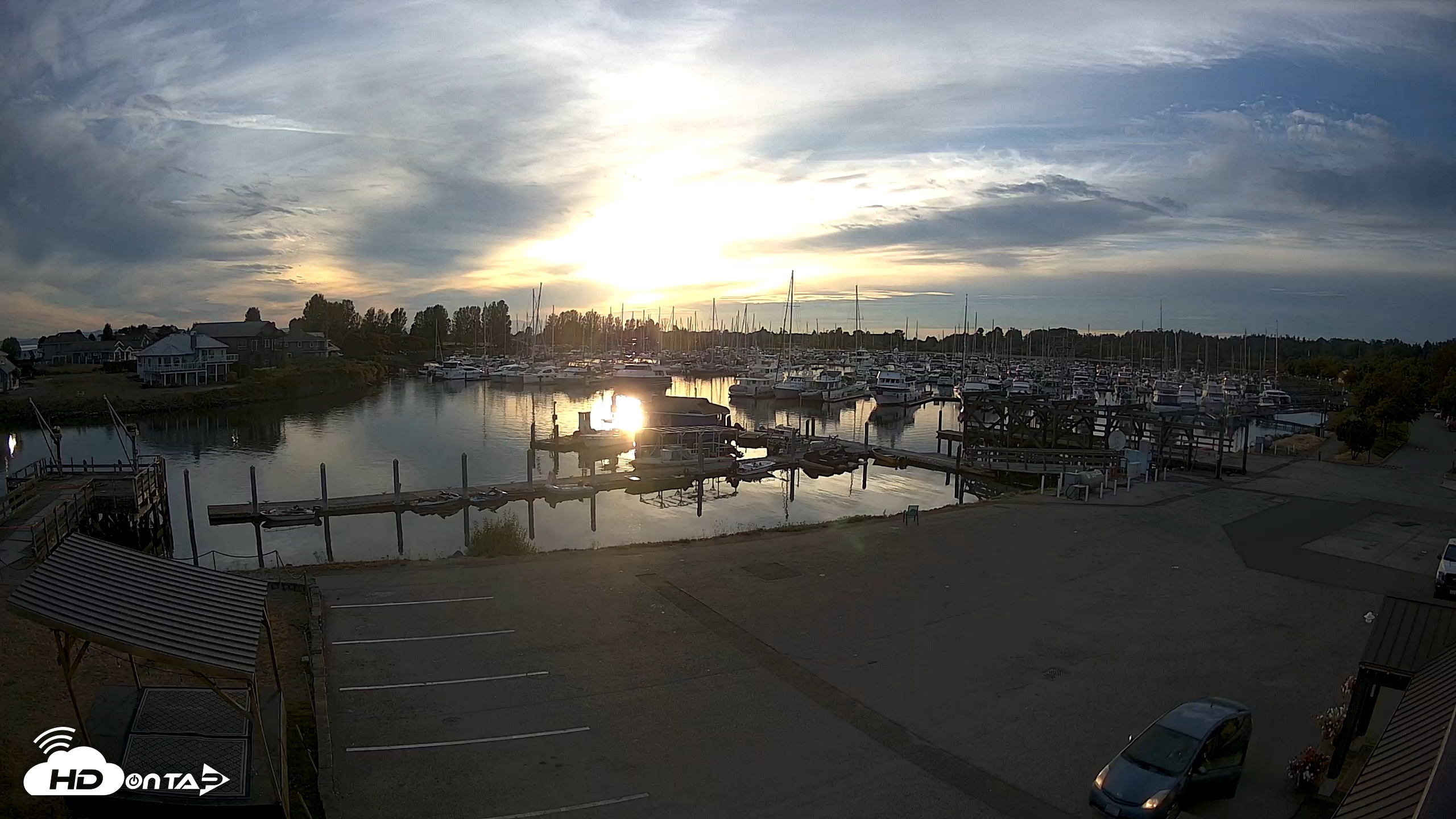 Snapshot of Point Roberts Marina NW Live Webcam taken Sep 9, 2026, 6:57pm PDT