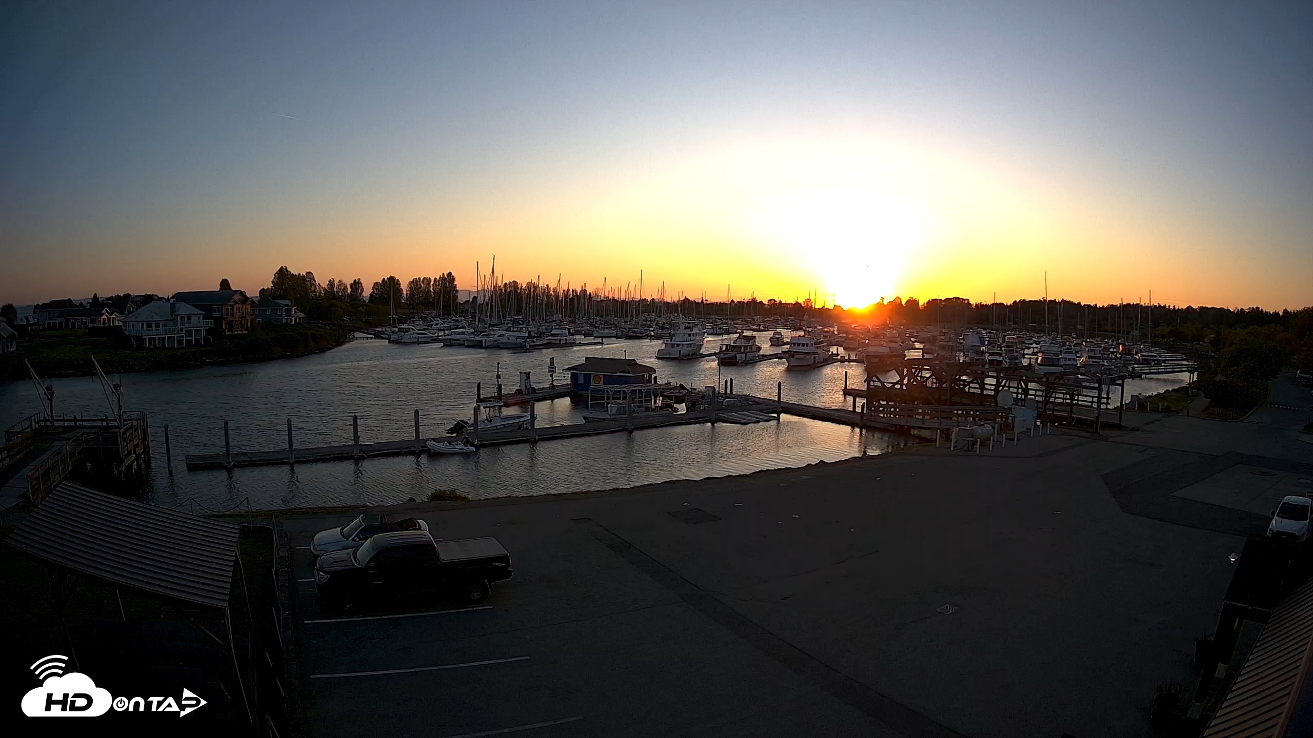 Snapshot of Point Roberts Marina NW Live Webcam taken May 2, 2026, 8:22pm PDT