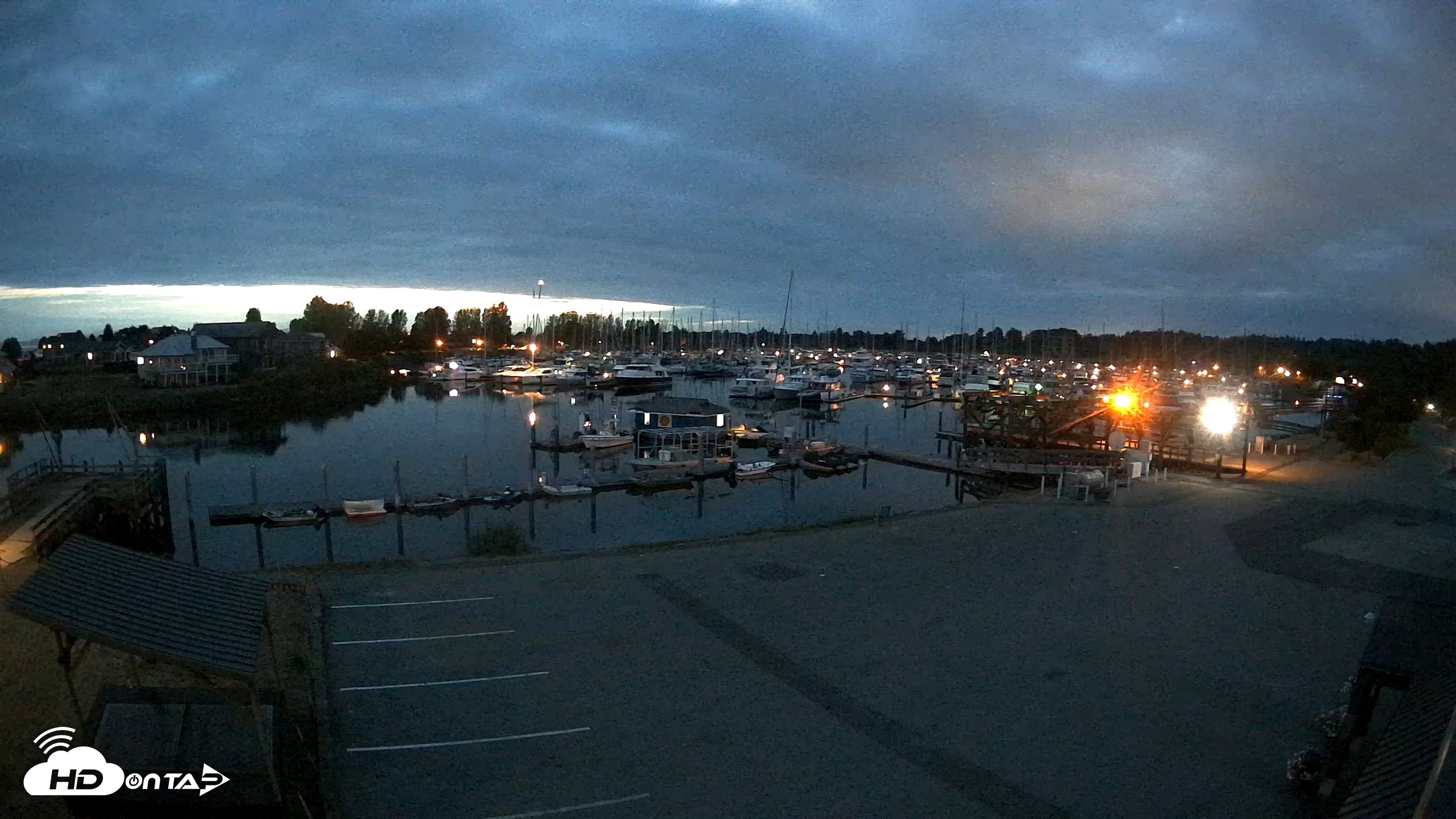 Snapshot of Point Roberts Marina NW Live Webcam taken Aug 30, 2026, 8:38pm PDT