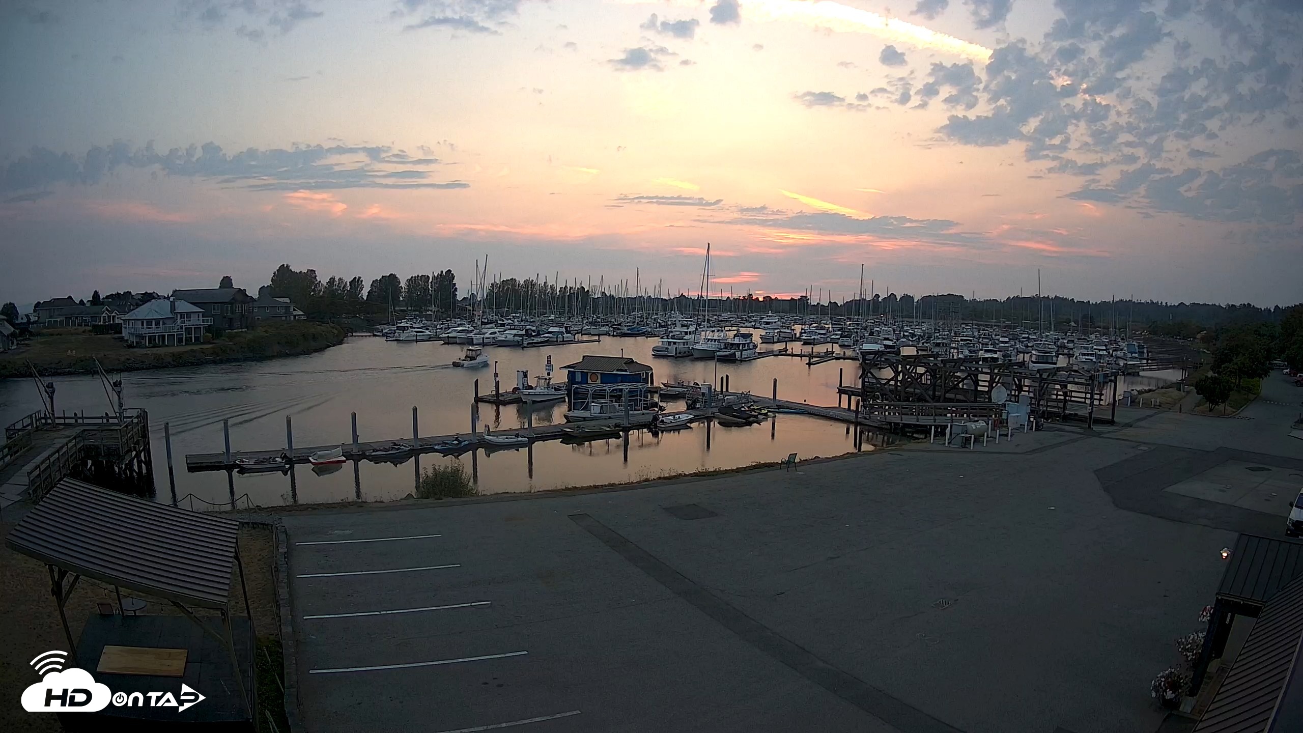 Snapshot of Point Roberts Marina NW Live Webcam taken Aug 25, 2026, 8:01pm PDT