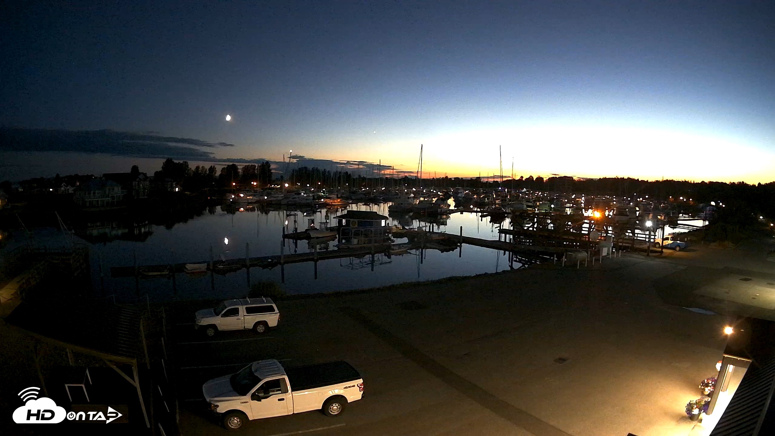 Snapshot of Point Roberts Marina NW Live Webcam taken Jul 18, 2026, 10:14pm PDT