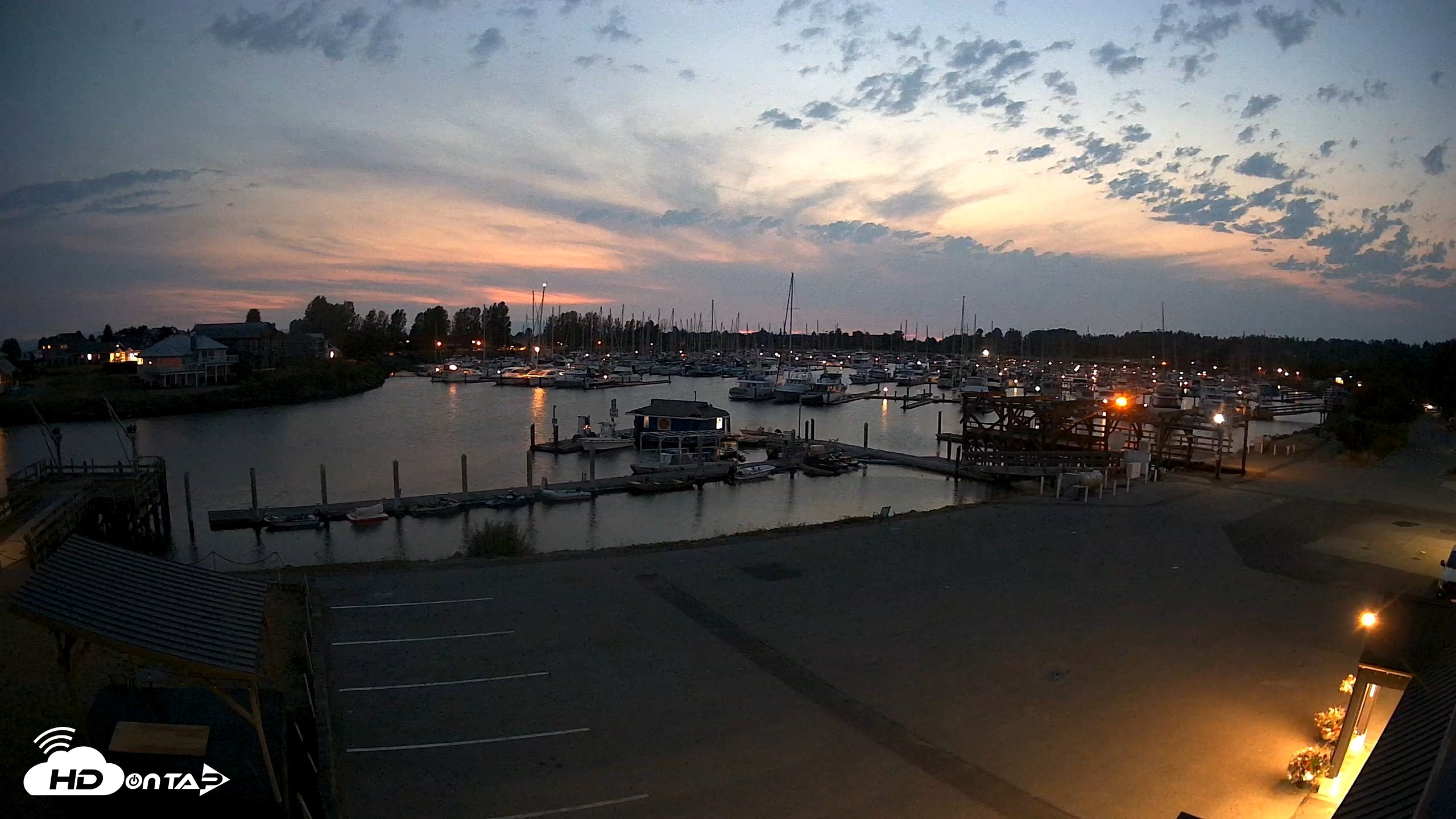 Snapshot of Point Roberts Marina NW Live Webcam taken Aug 25, 2026, 8:46pm PDT