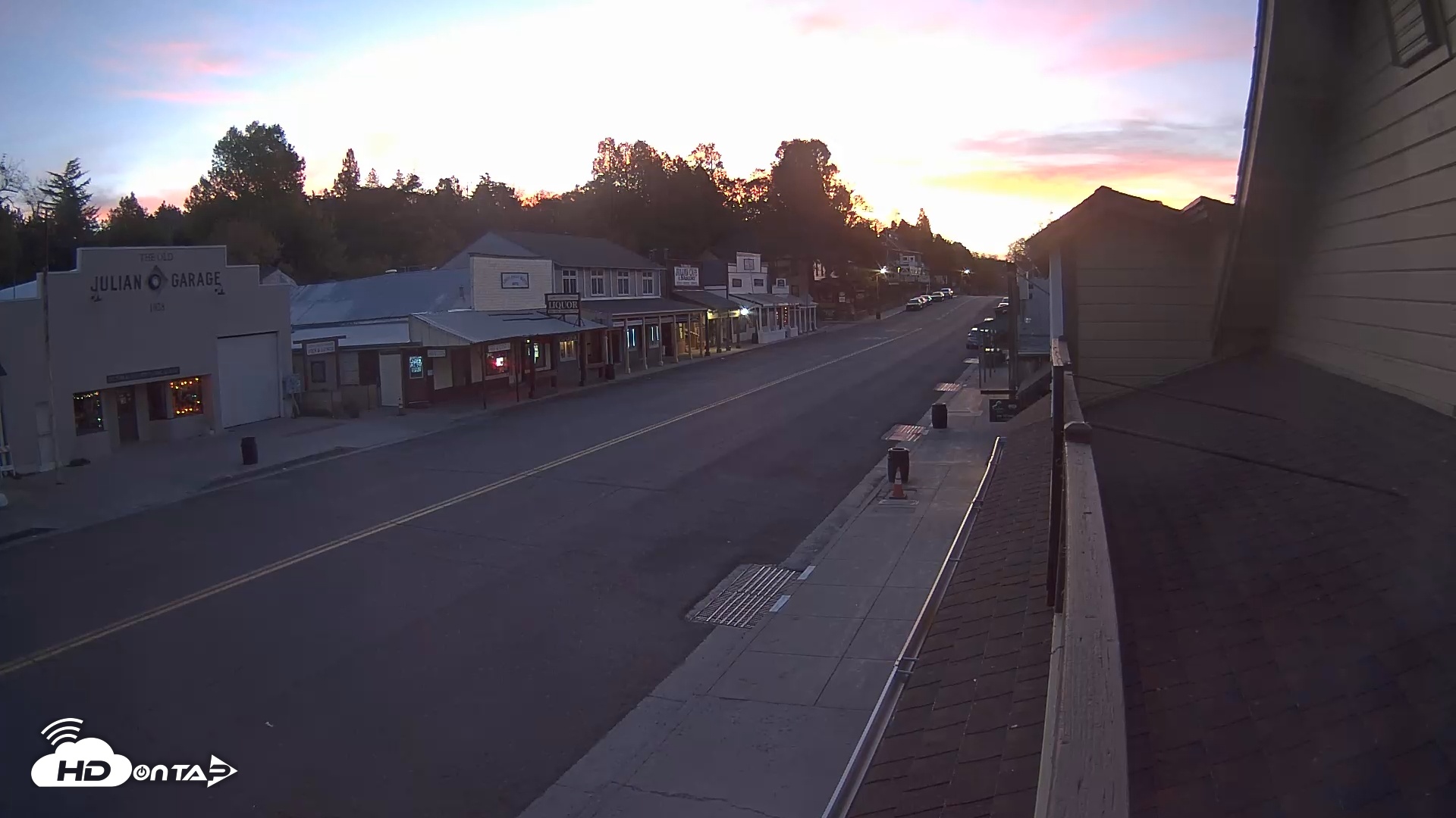 Snapshot of Downtown Julian Live Webcam taken Nov 3, 2025, 5:53am PST