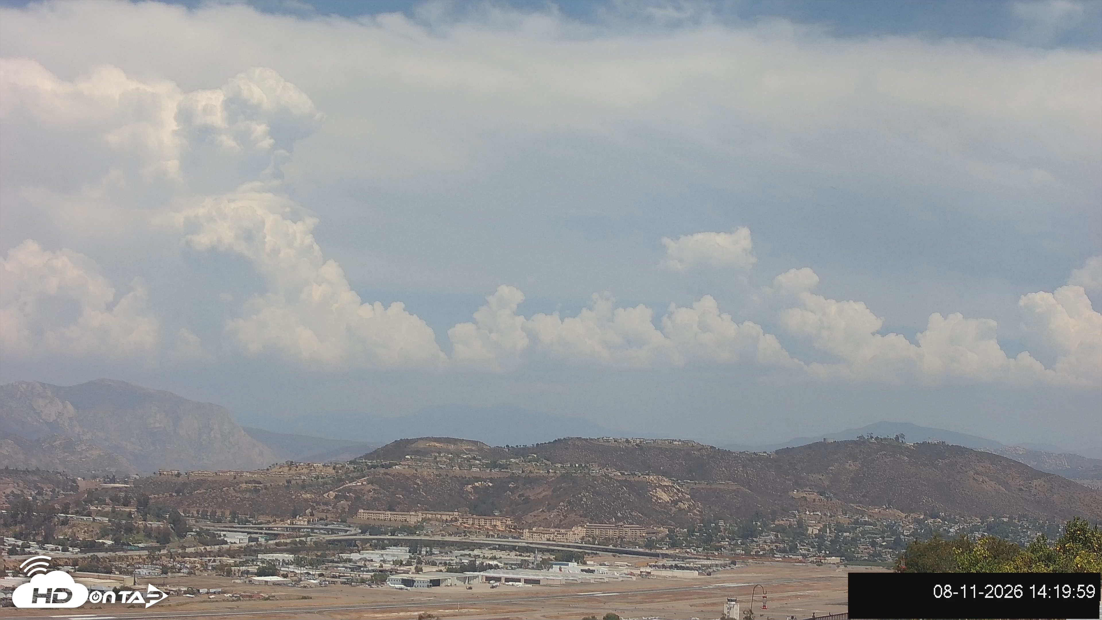 Snapshot of Gillespie Field Airport Live Webcam taken Aug 11, 2026, 2:20pm PDT